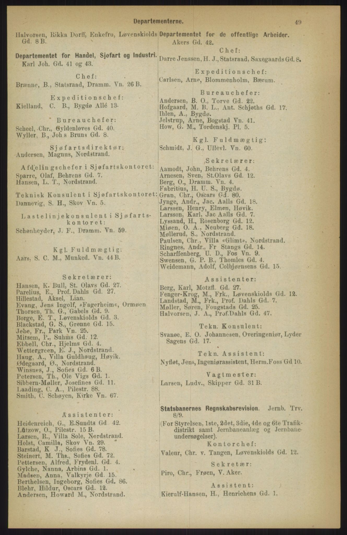 Kristiania/Oslo adressebok, PUBL/-, 1911, p. 49