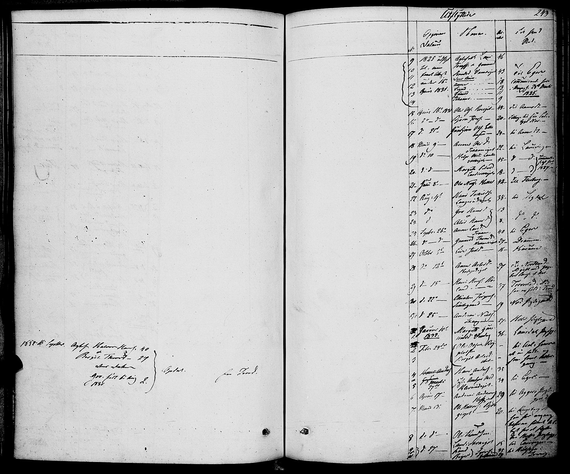 Rollag kirkebøker, AV/SAKO-A-240/F/Fa/L0007: Parish register (official) no. I 7, 1828-1847, p. 243