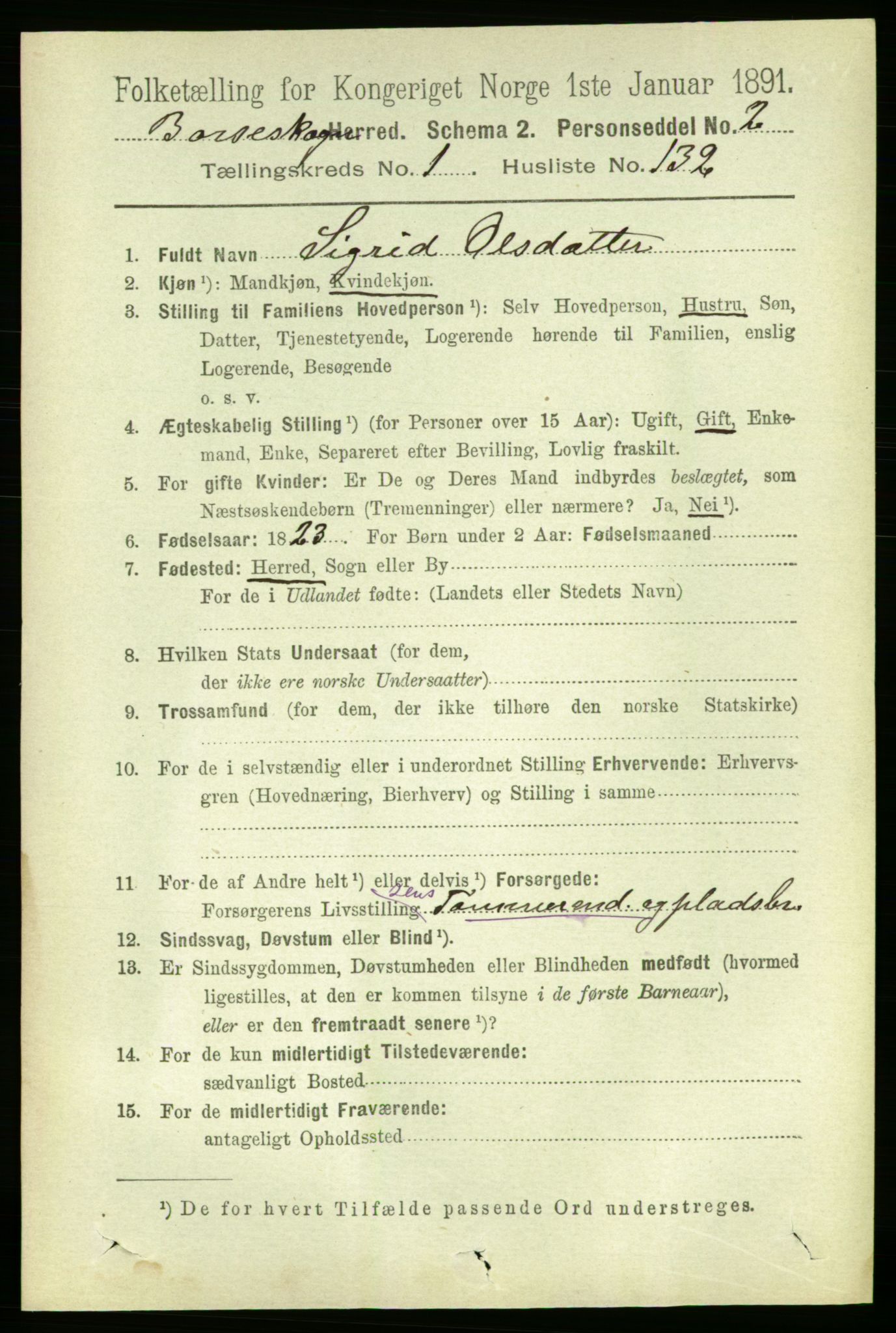 RA, 1891 census for 1657 Børseskogn, 1891, p. 862