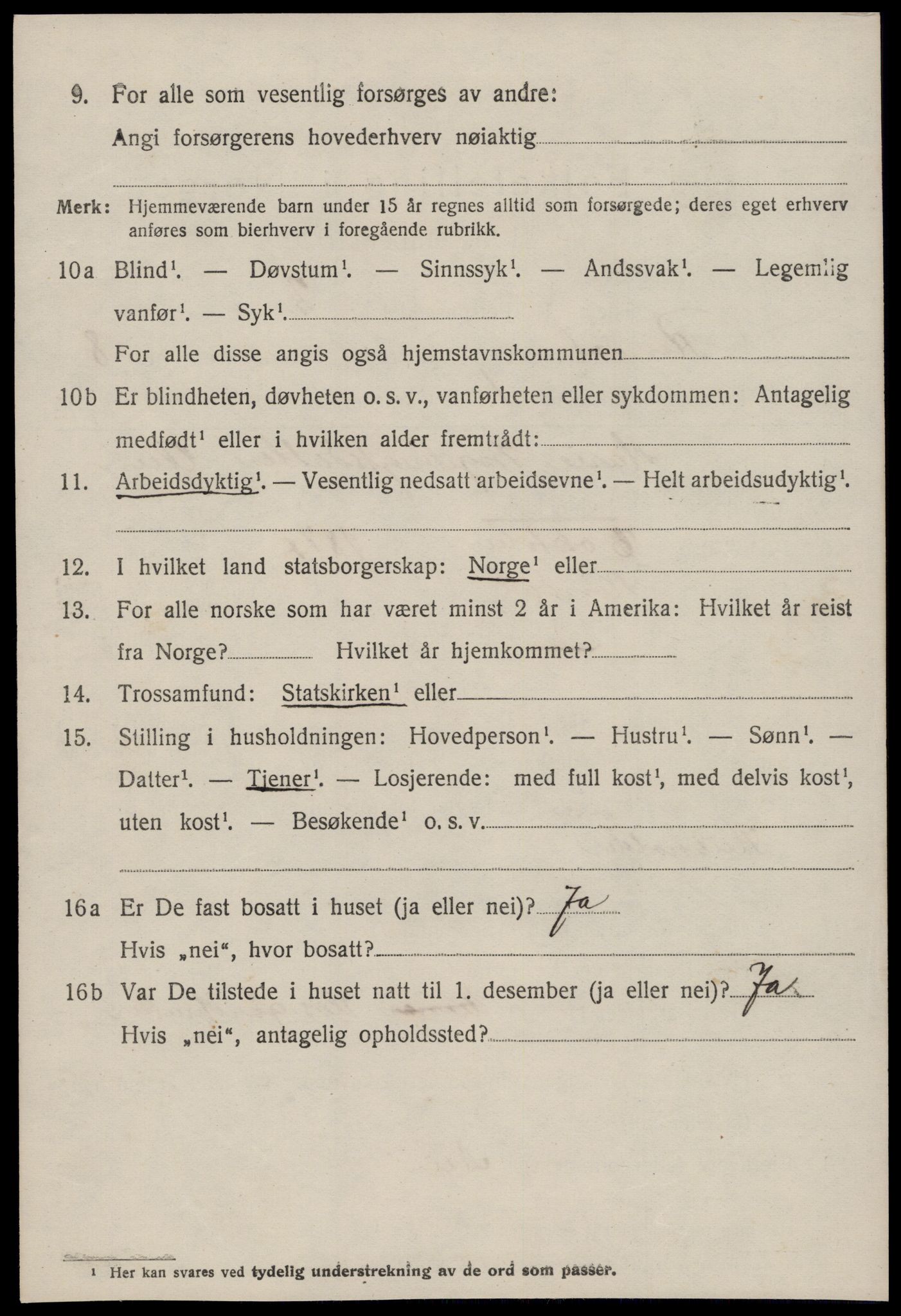 SAT, 1920 census for Rindal, 1920, p. 3947