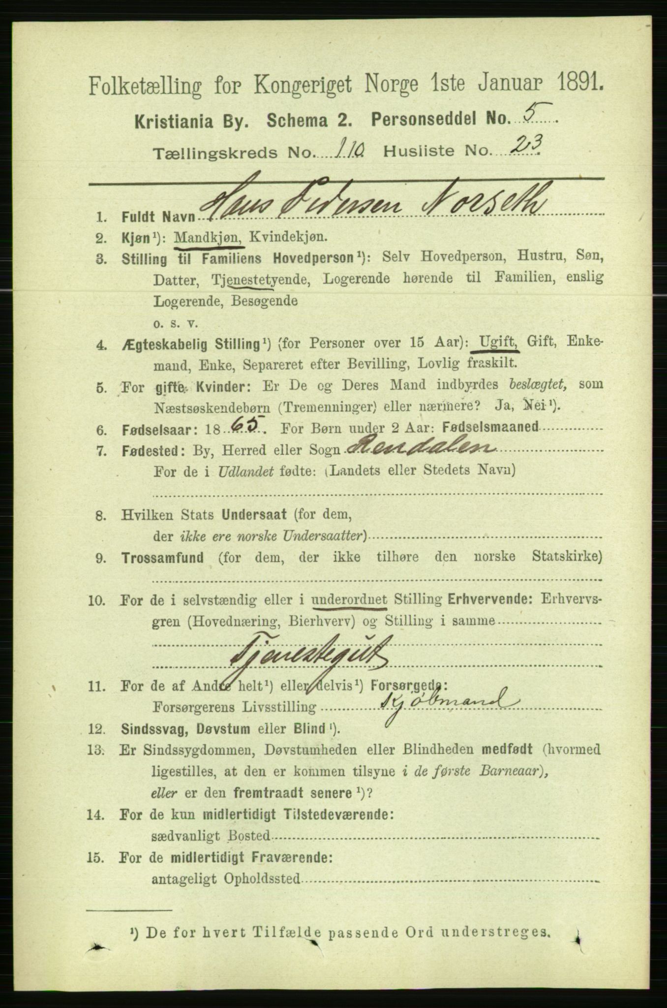 RA, 1891 census for 0301 Kristiania, 1891, p. 57667