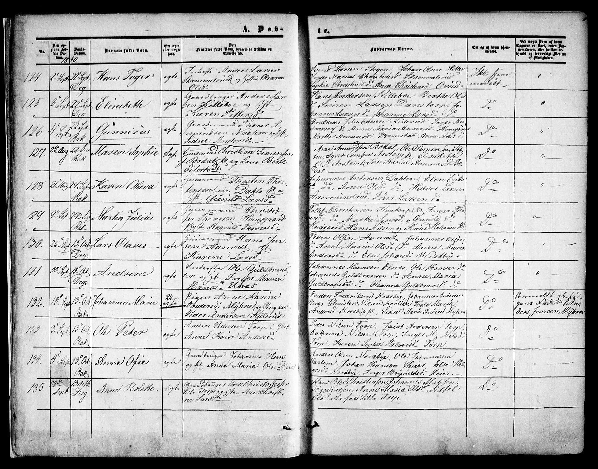Rakkestad prestekontor Kirkebøker, AV/SAO-A-2008/F/Fa/L0009: Parish register (official) no. I 9, 1850-1856, p. 11