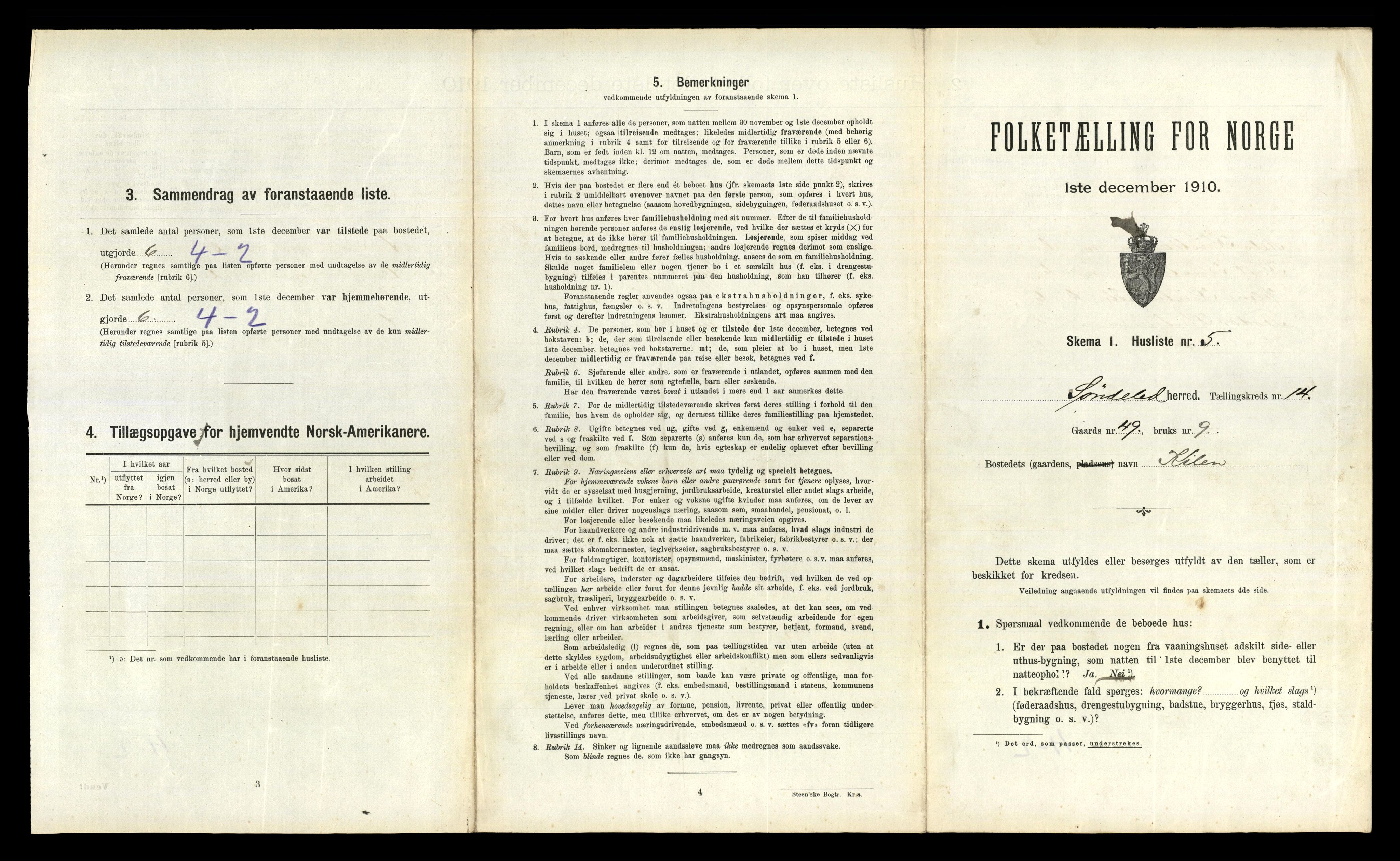 RA, 1910 census for Søndeled, 1910, p. 1048