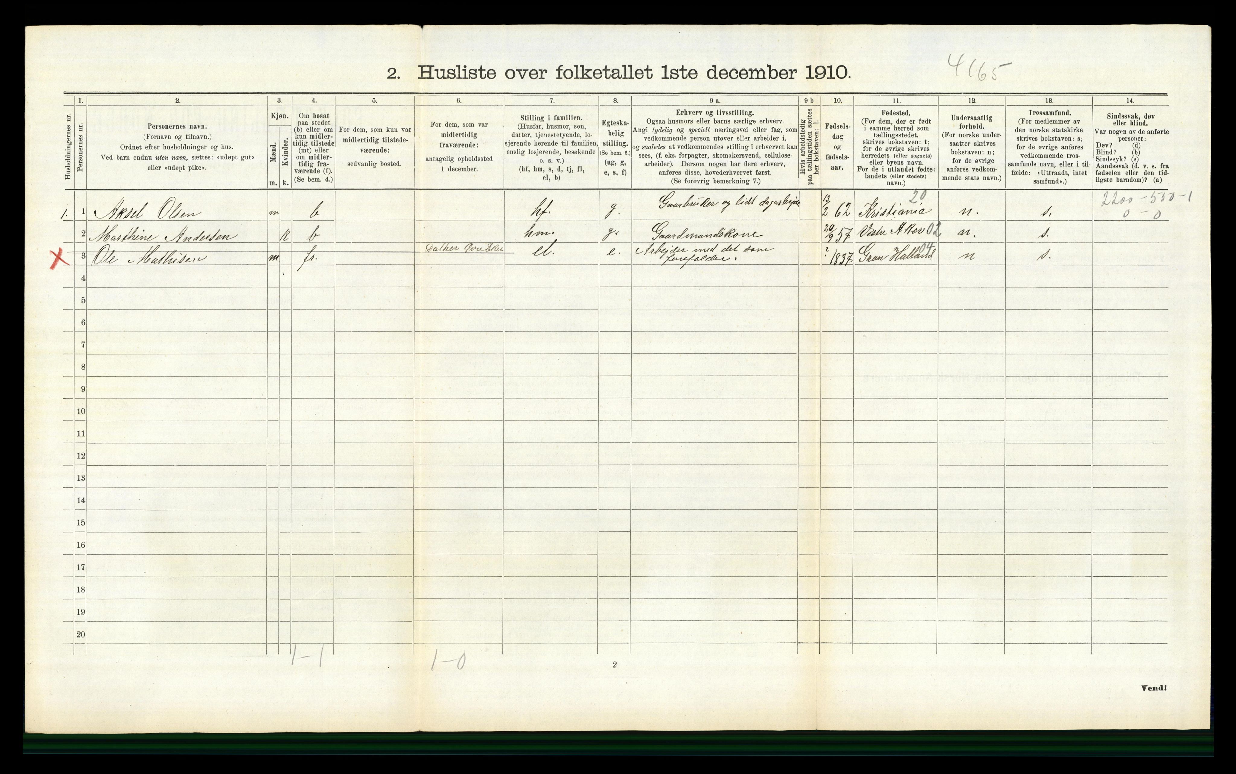 RA, 1910 census for Øvre Eiker, 1910, p. 1970