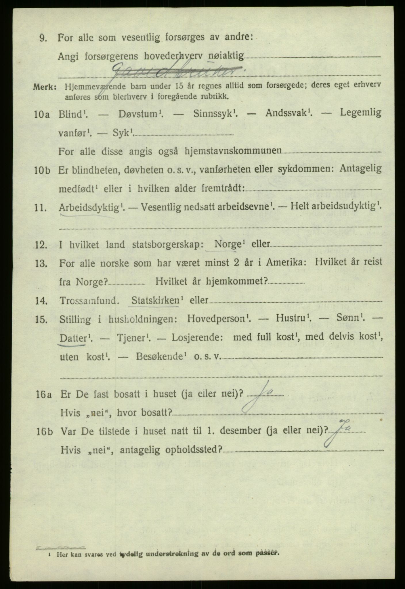 SAB, 1920 census for Sør-Vågsøy, 1920, p. 1495