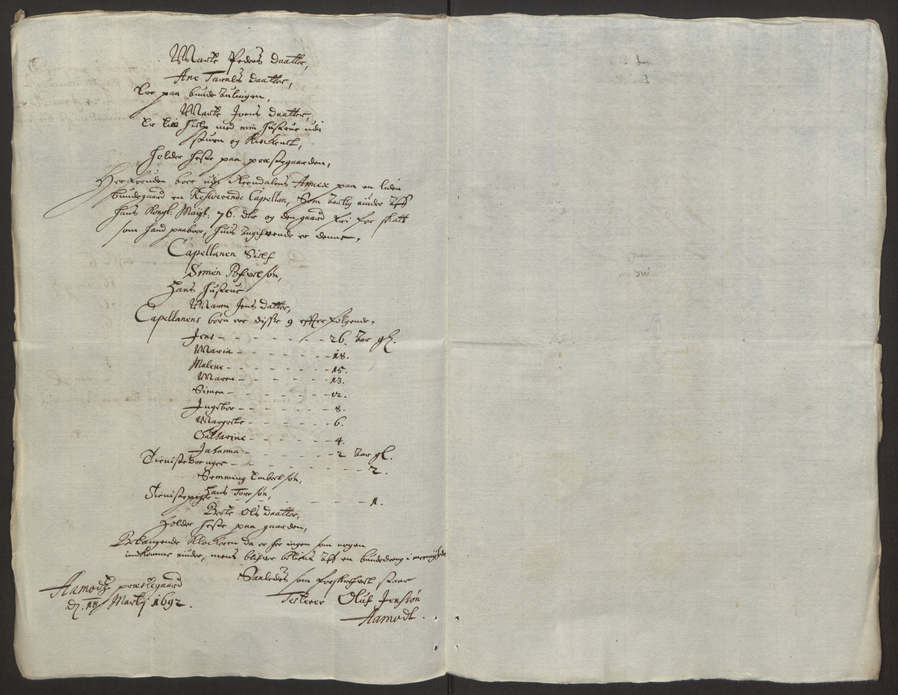 Rentekammeret inntil 1814, Reviderte regnskaper, Fogderegnskap, AV/RA-EA-4092/R13/L0830: Fogderegnskap Solør, Odal og Østerdal, 1692, p. 264