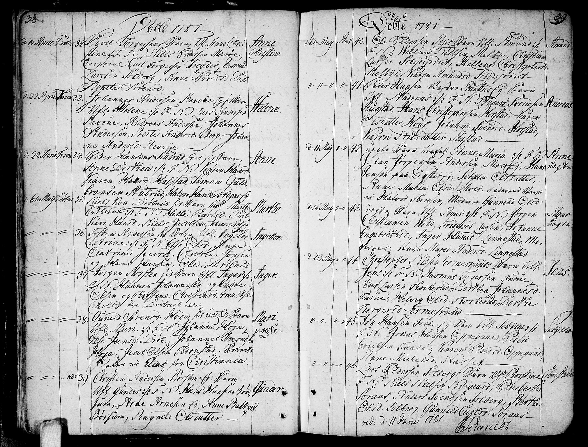 Ås prestekontor Kirkebøker, AV/SAO-A-10894/F/Fa/L0002: Parish register (official) no. I 2, 1778-1813, p. 38-39