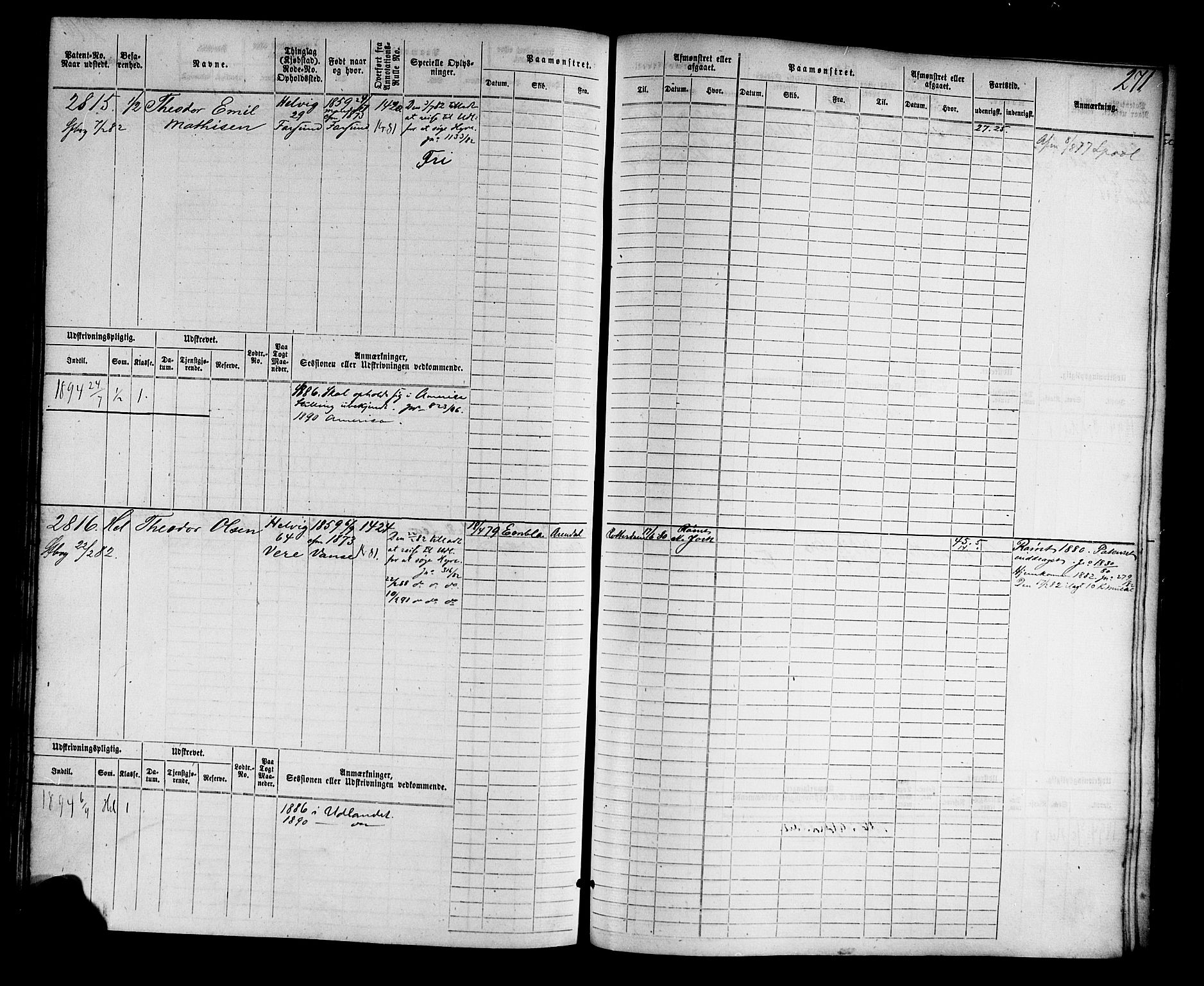 Farsund mønstringskrets, AV/SAK-2031-0017/F/Fb/L0004: Hovedrulle nr 2275-3040, M-7, 1875-1915, p. 279