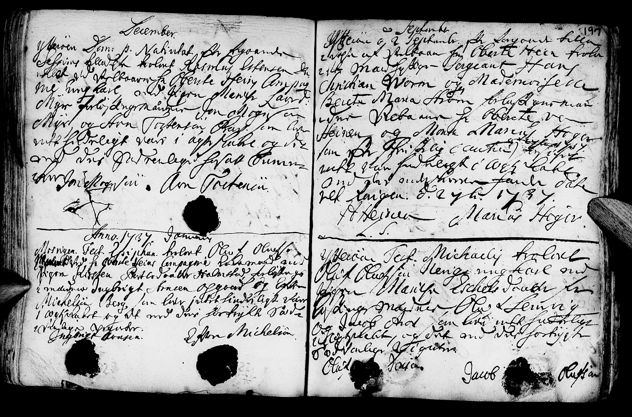 Ministerialprotokoller, klokkerbøker og fødselsregistre - Nord-Trøndelag, SAT/A-1458/722/L0215: Parish register (official) no. 722A02, 1718-1755, p. 197