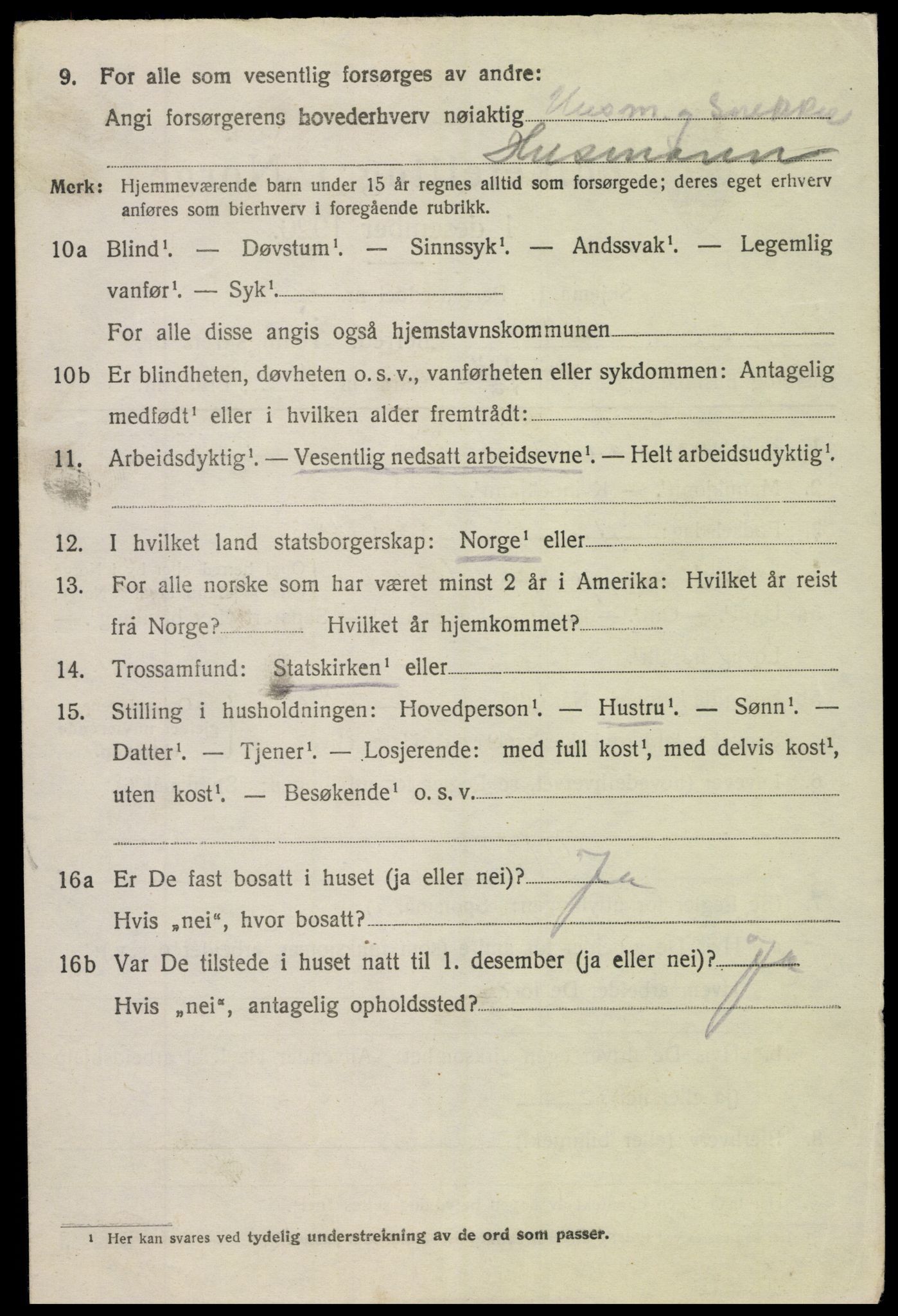 SAH, 1920 census for Øystre Slidre, 1920, p. 2850