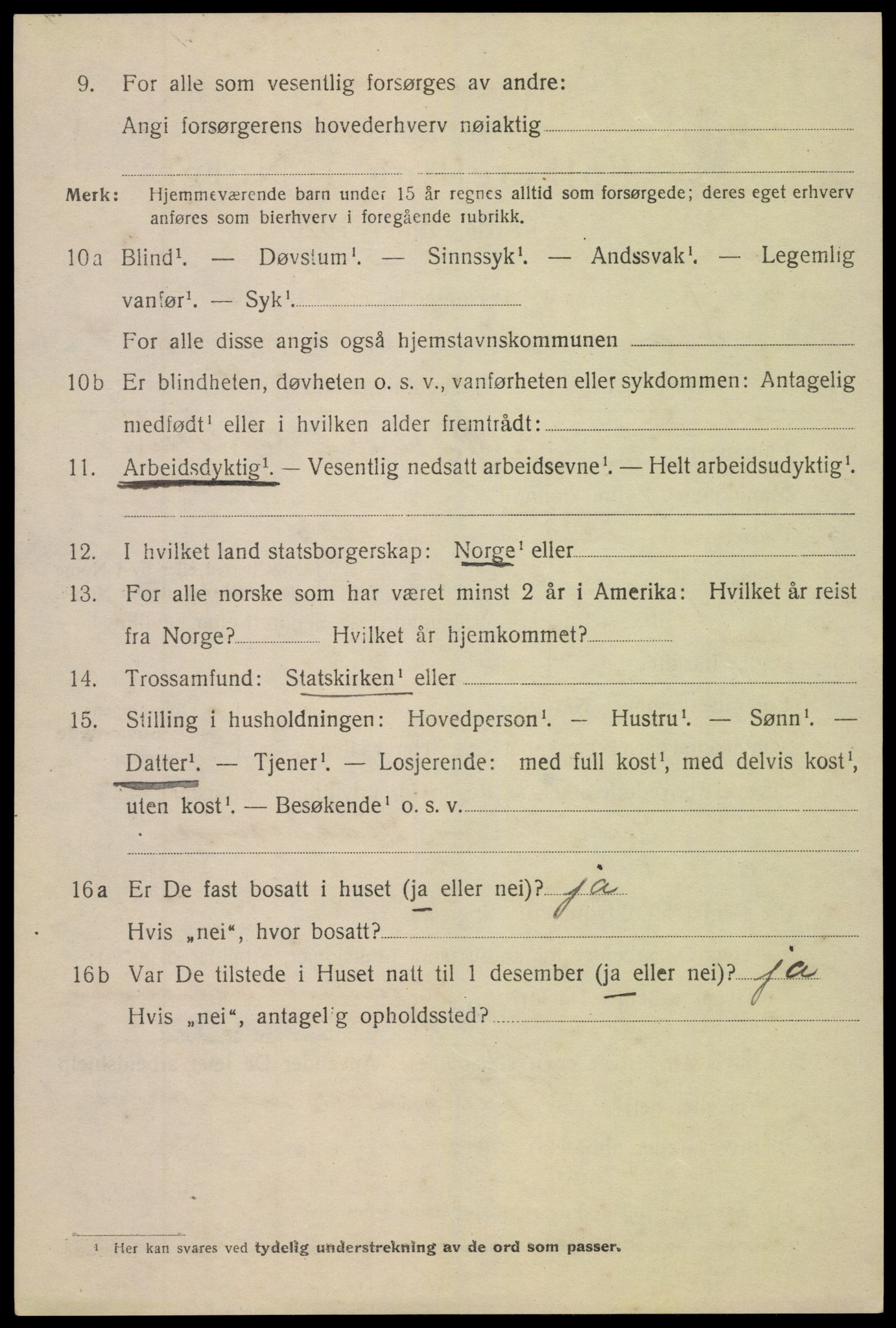 SAK, 1920 census for Grimstad, 1920, p. 5834