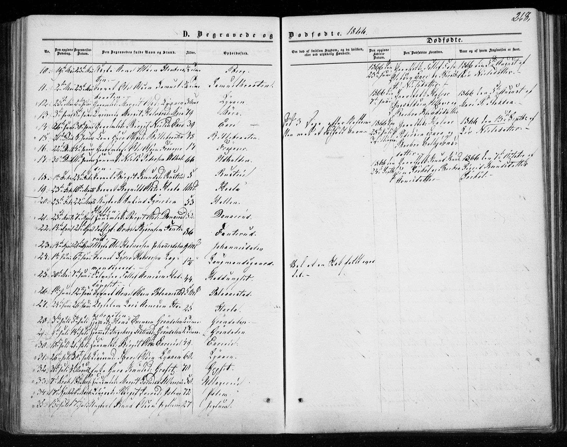 Gol kirkebøker, SAKO/A-226/F/Fa/L0003: Parish register (official) no. I 3, 1863-1875, p. 268