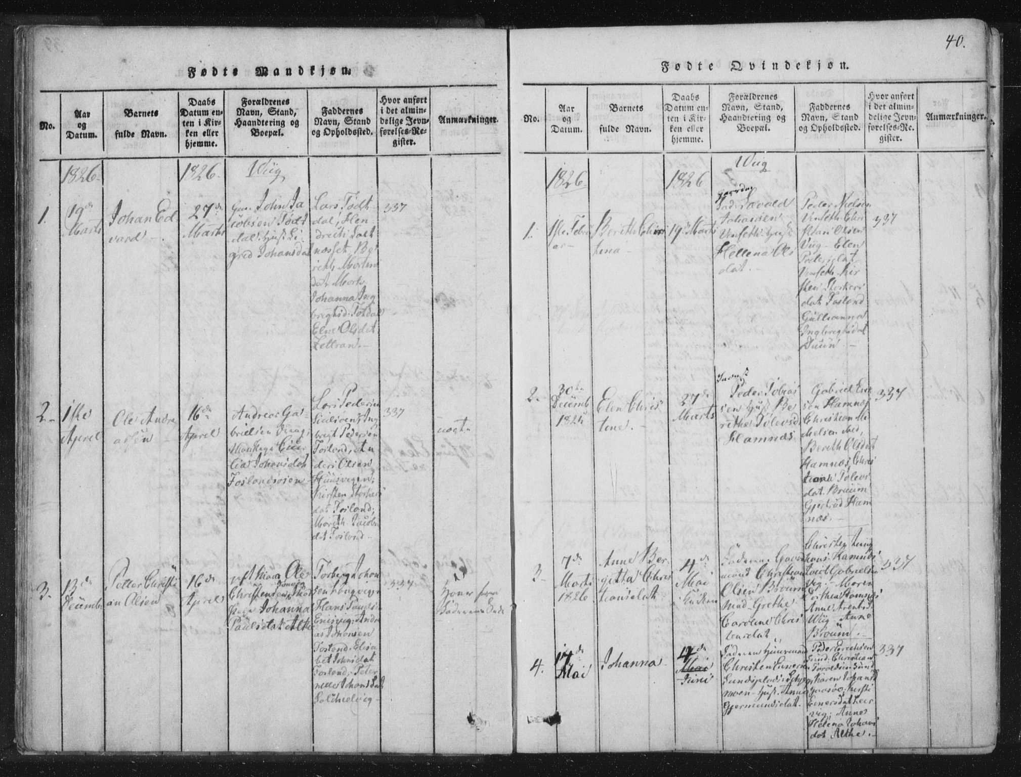 Ministerialprotokoller, klokkerbøker og fødselsregistre - Nord-Trøndelag, SAT/A-1458/773/L0609: Parish register (official) no. 773A03 /2, 1815-1830, p. 40