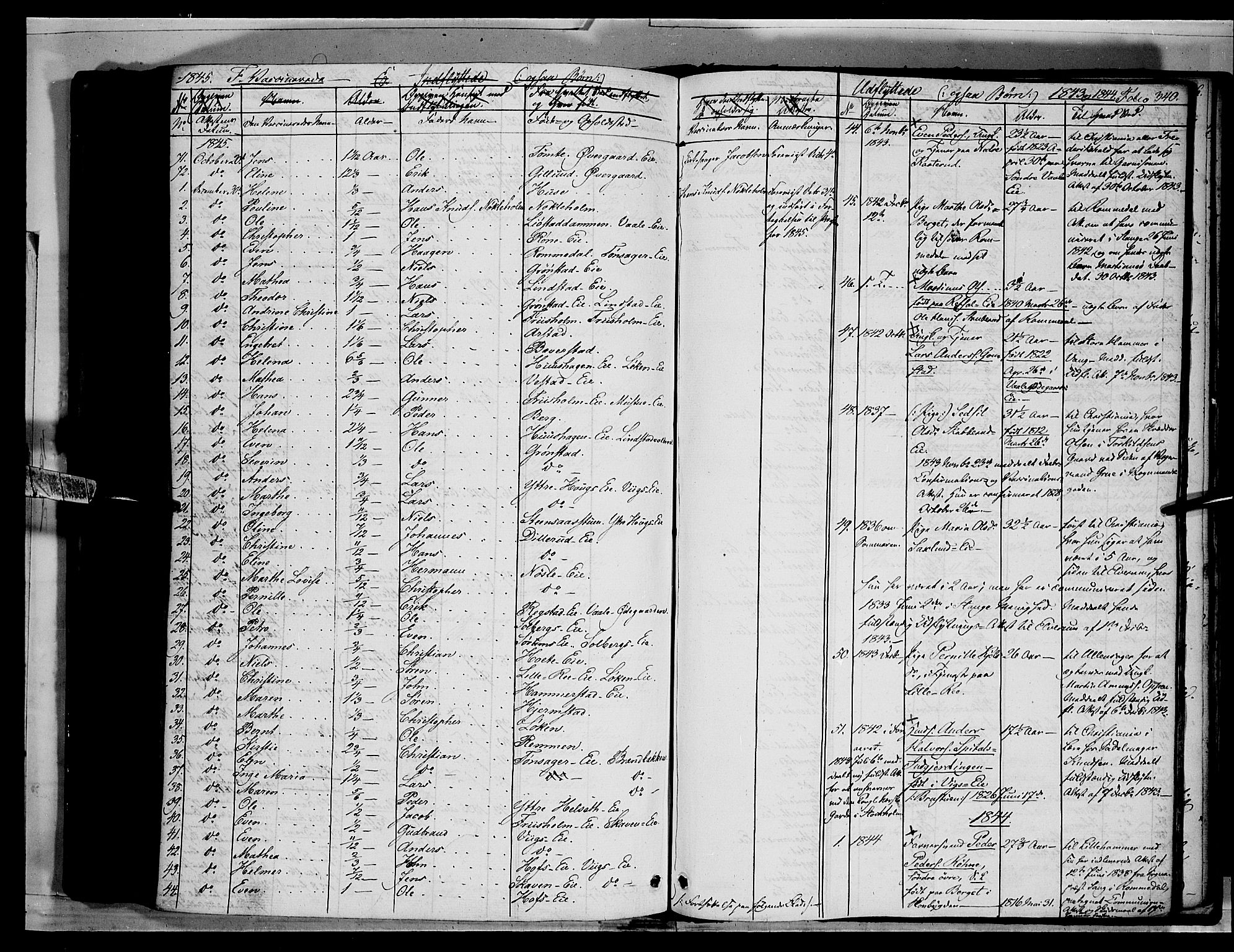 Stange prestekontor, SAH/PREST-002/K/L0010: Parish register (official) no. 10, 1835-1845, p. 340