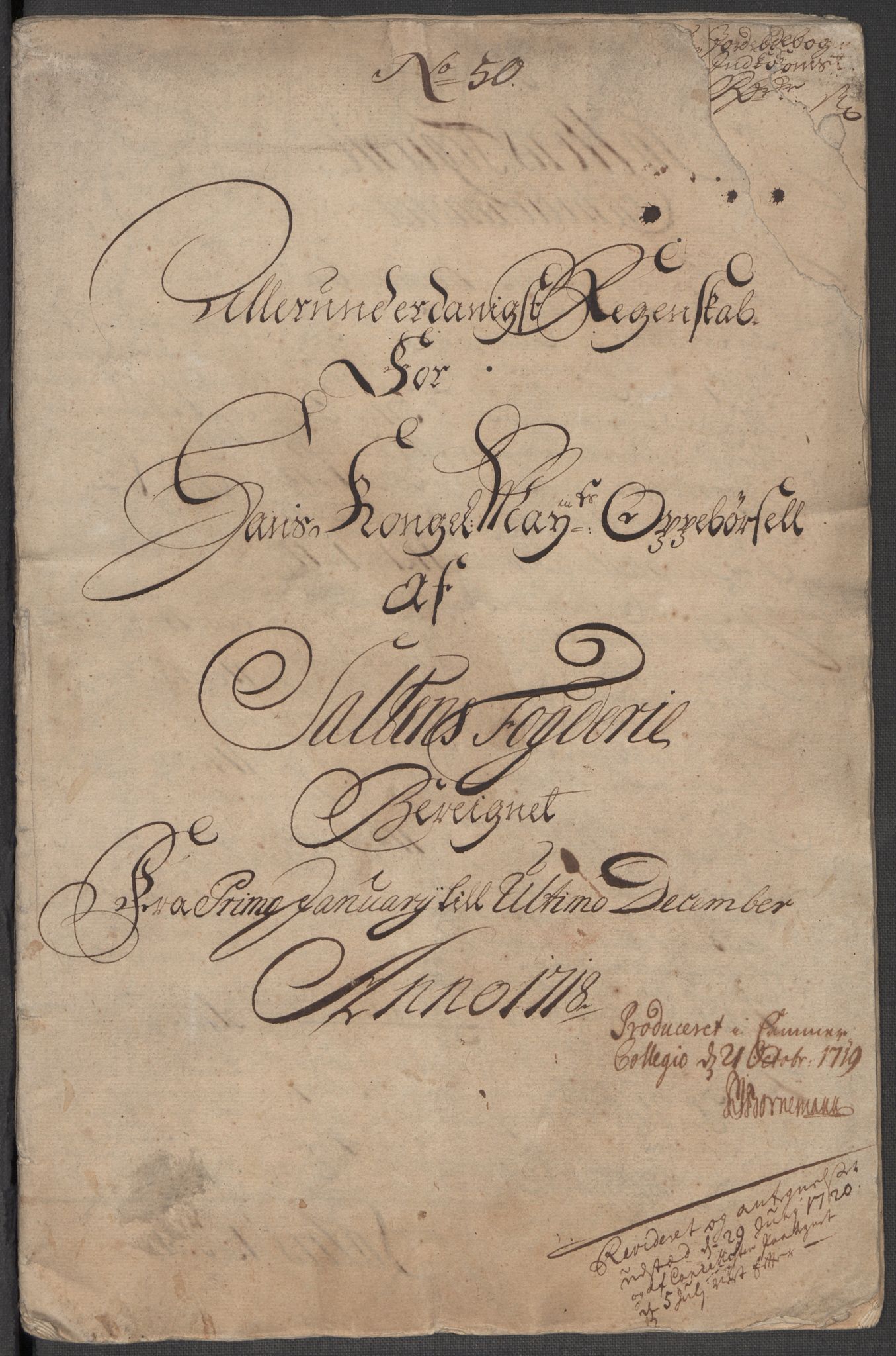 Rentekammeret inntil 1814, Reviderte regnskaper, Fogderegnskap, AV/RA-EA-4092/R66/L4588: Fogderegnskap Salten, 1718, p. 6