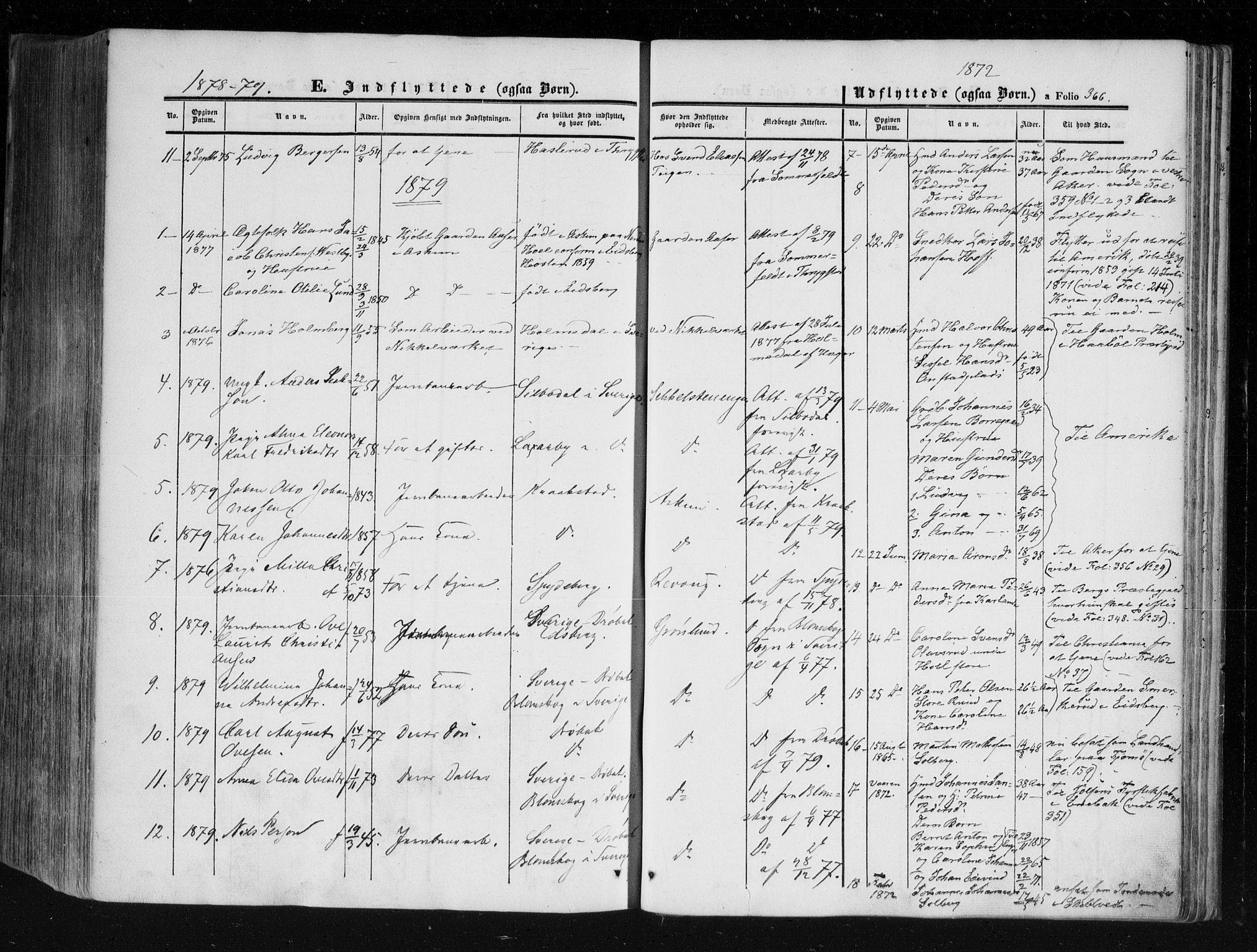 Askim prestekontor Kirkebøker, SAO/A-10900/F/Fa/L0005: Parish register (official) no. 5, 1847-1879, p. 366