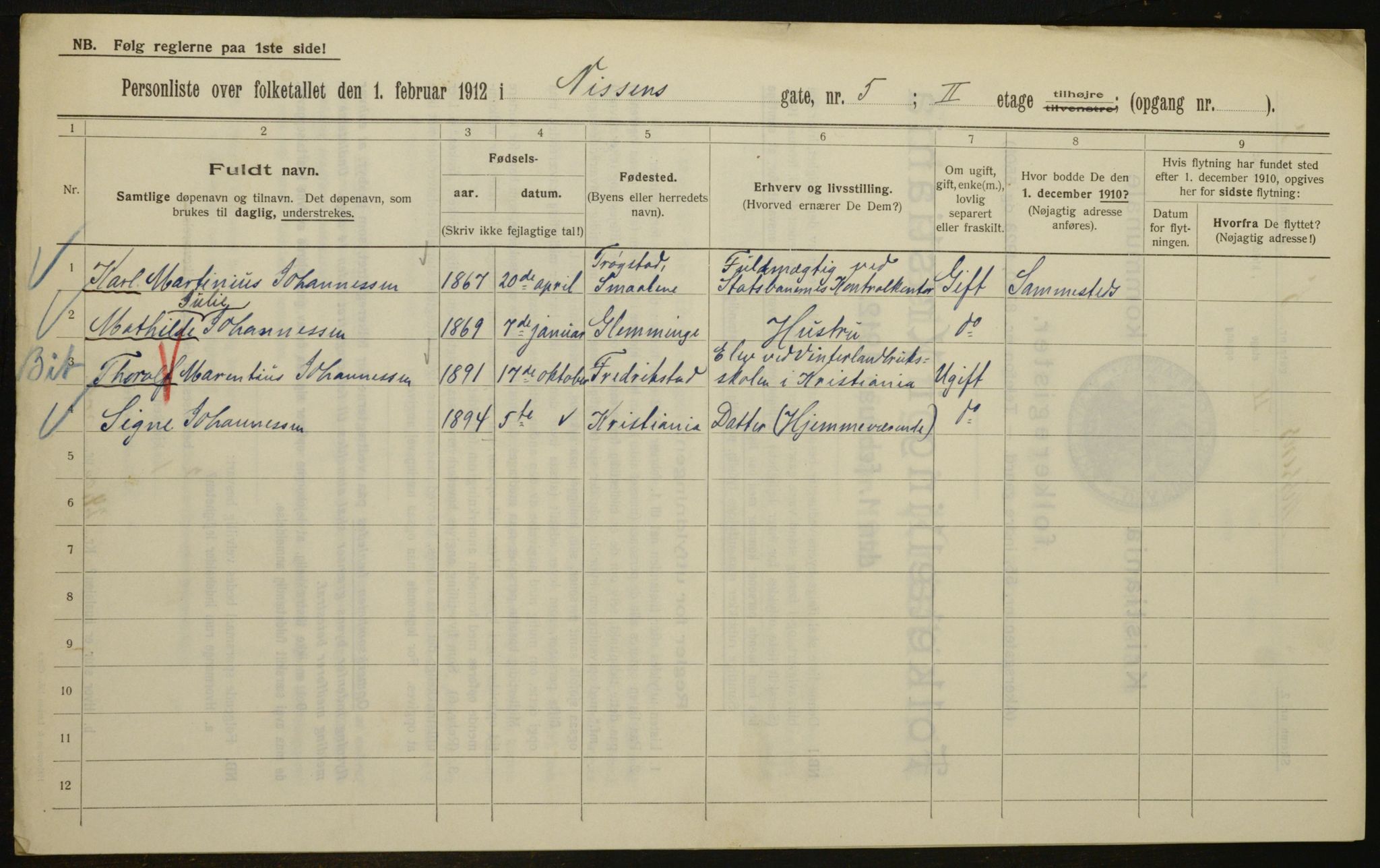 OBA, Municipal Census 1912 for Kristiania, 1912, p. 71775