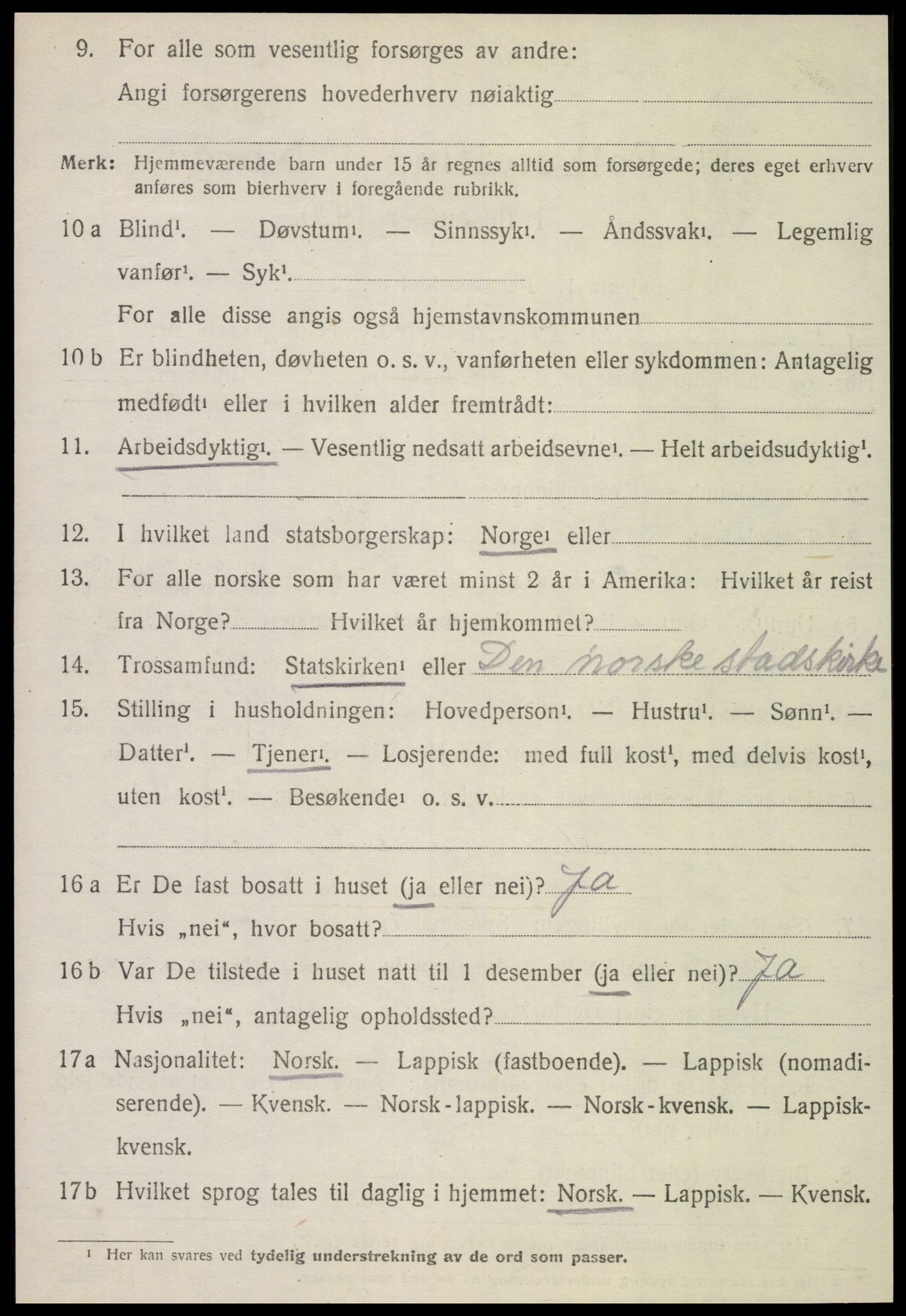 SAT, 1920 census for Høylandet, 1920, p. 2571