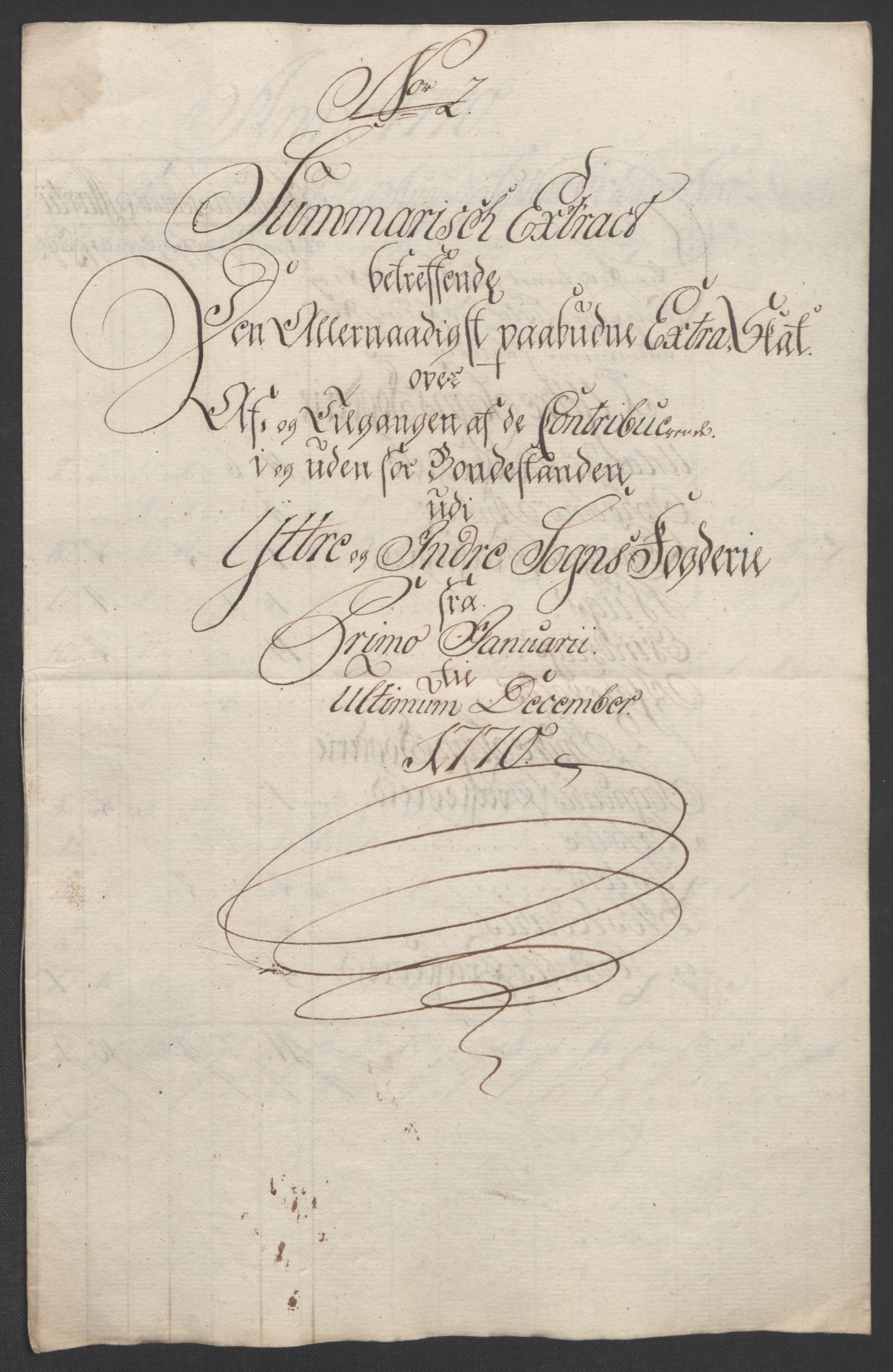 Rentekammeret inntil 1814, Realistisk ordnet avdeling, AV/RA-EA-4070/Ol/L0018: [Gg 10]: Ekstraskatten, 23.09.1762. Sogn, 1762-1772, p. 267