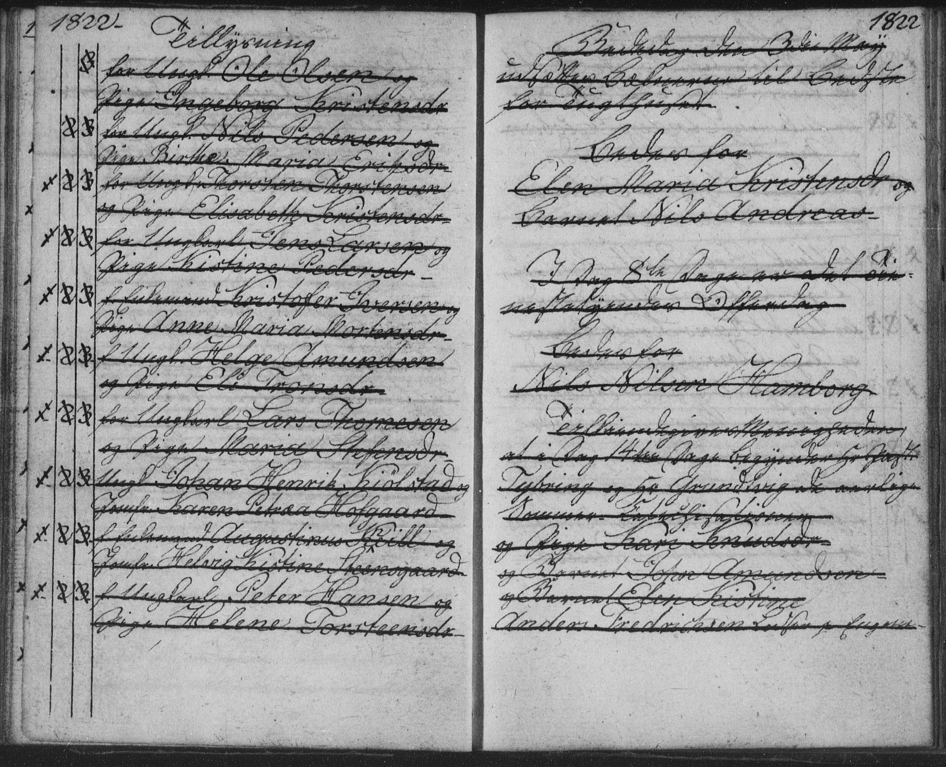 Bragernes kirkebøker, AV/SAKO-A-6/H/Ha/L0001: Banns register no. 1, 1817-1831