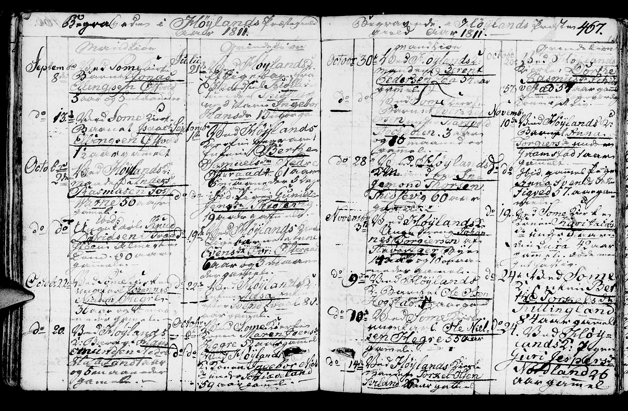 Høyland sokneprestkontor, AV/SAST-A-101799/001/30BA/L0005: Parish register (official) no. A 5, 1804-1815, p. 467