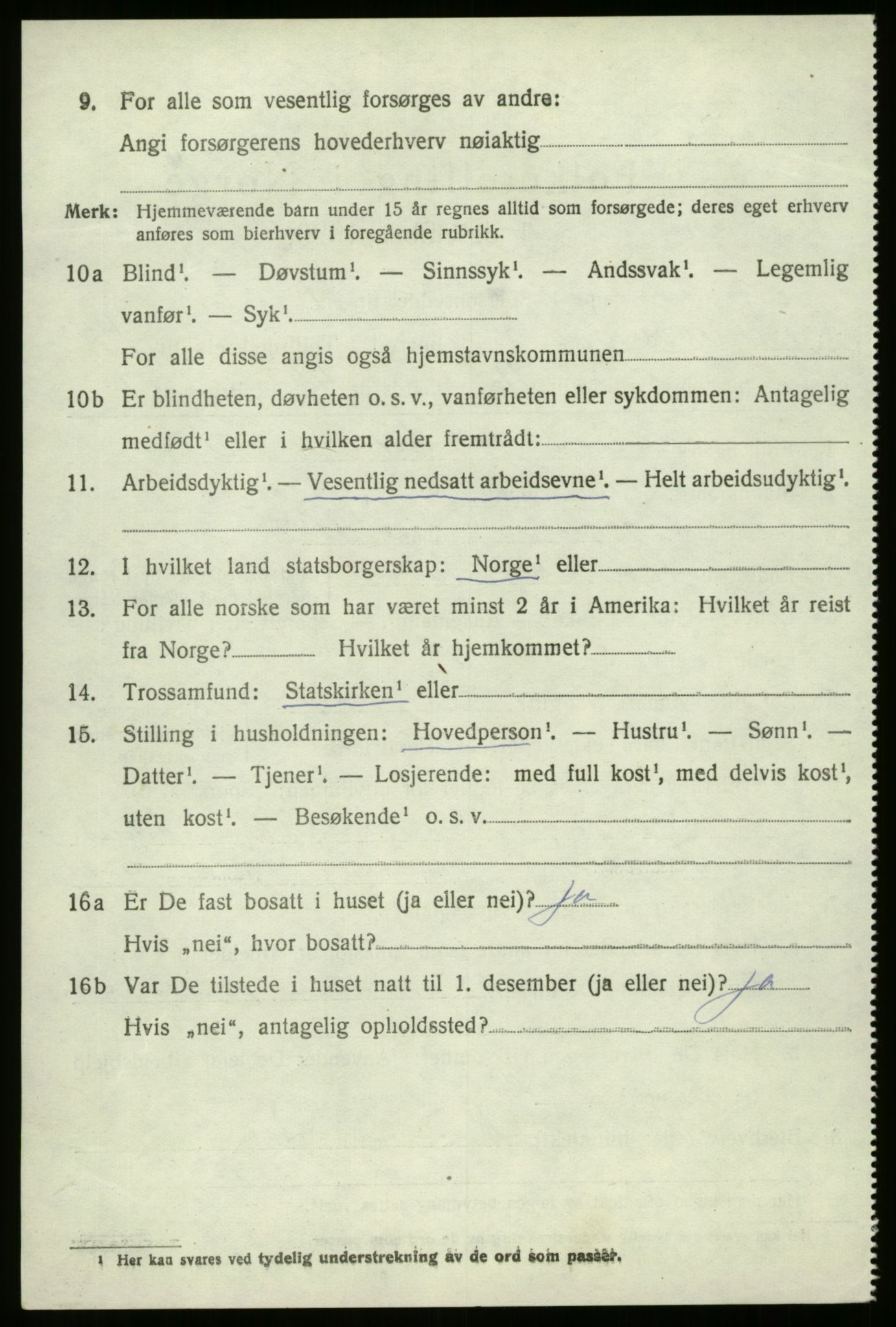 SAB, 1920 census for Bremanger, 1920, p. 6895