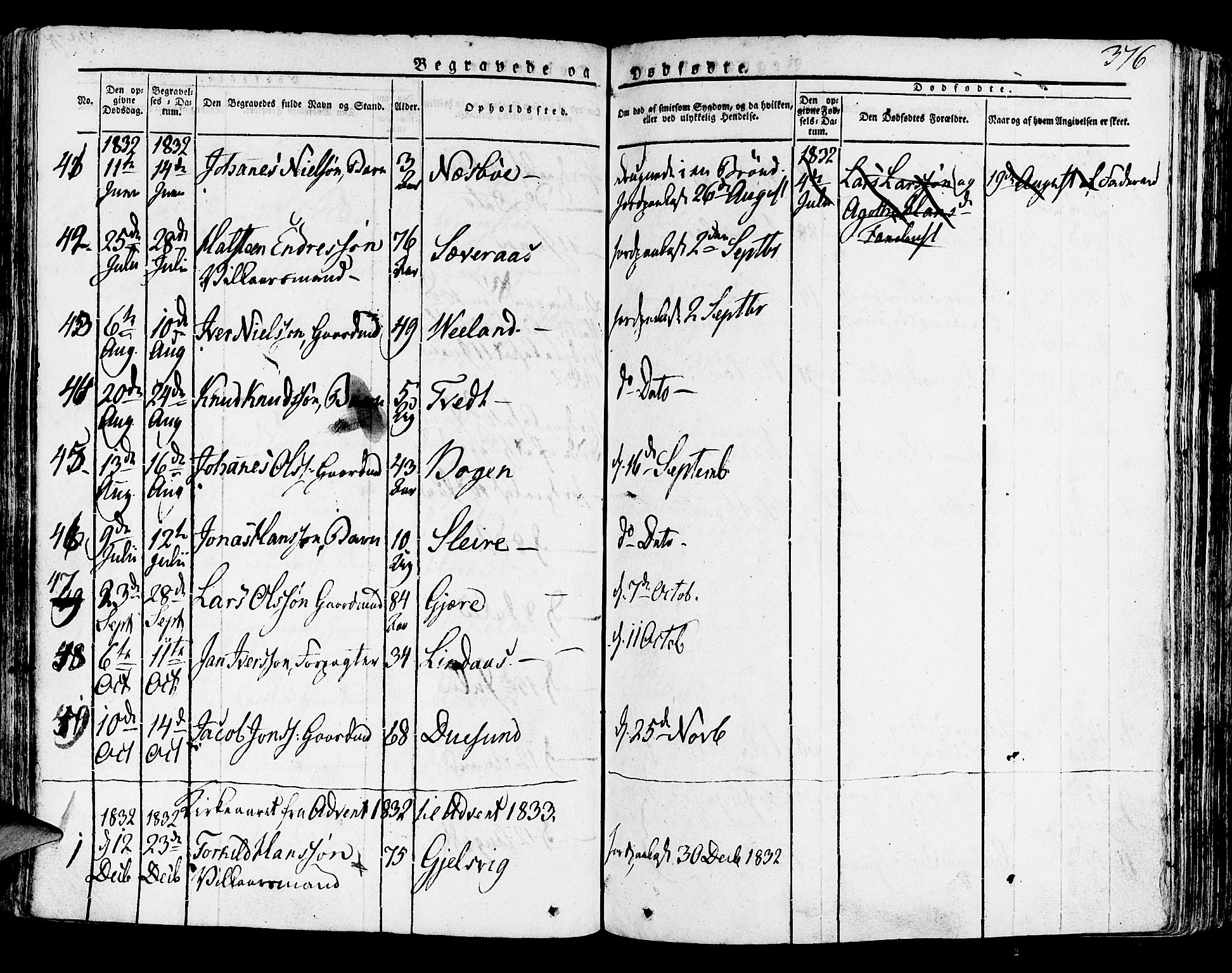 Lindås Sokneprestembete, SAB/A-76701/H/Haa: Parish register (official) no. A 8, 1823-1836, p. 376