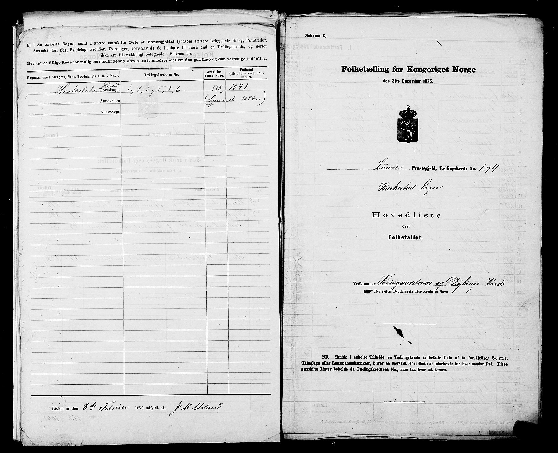 SAST, 1875 census for 1112P Lund, 1875, p. 38