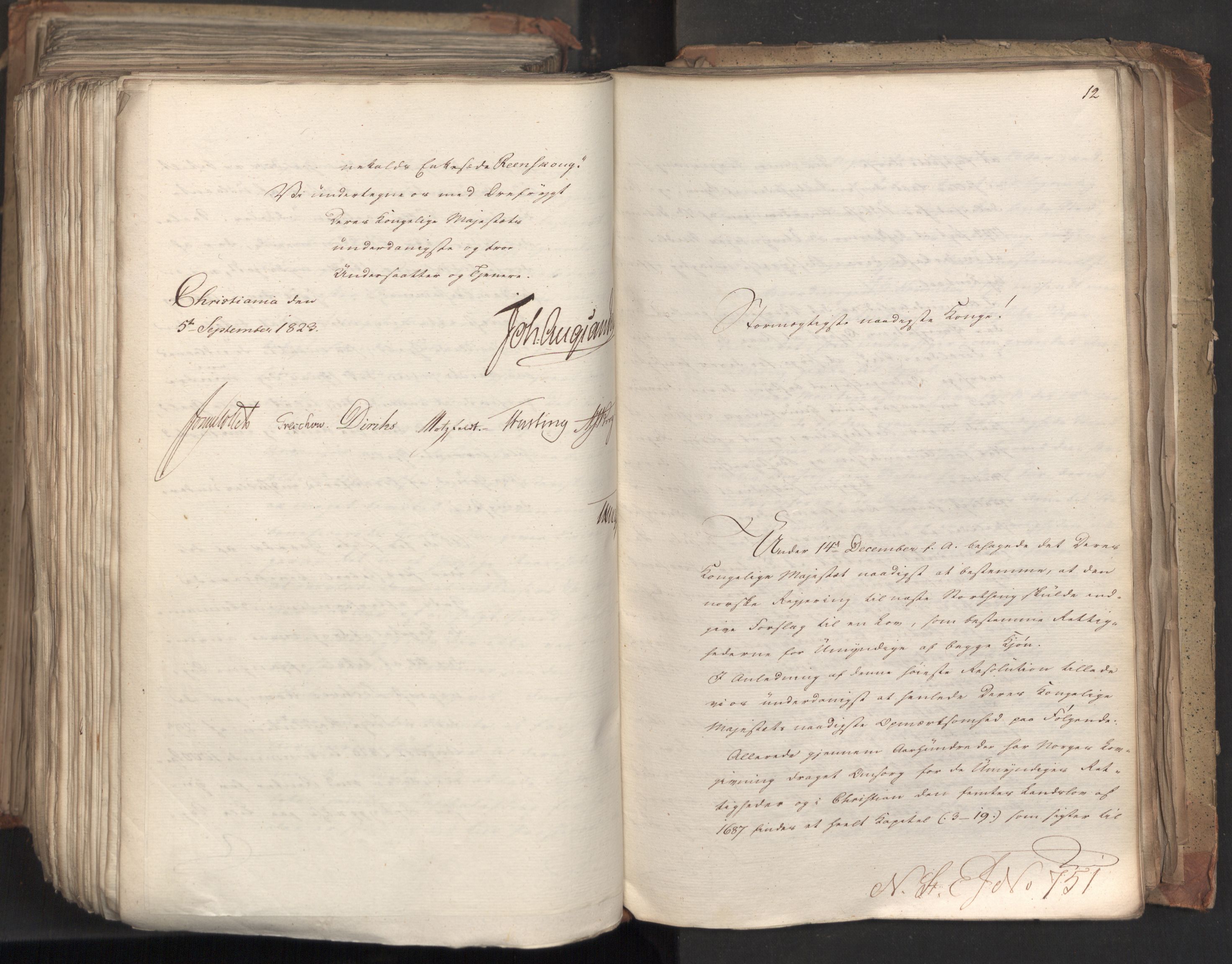 Statsrådsavdelingen i Stockholm, AV/RA-S-1003/D/Da/L0035: Regjeringsinnstillinger nr. 541-840, 1823, p. 572