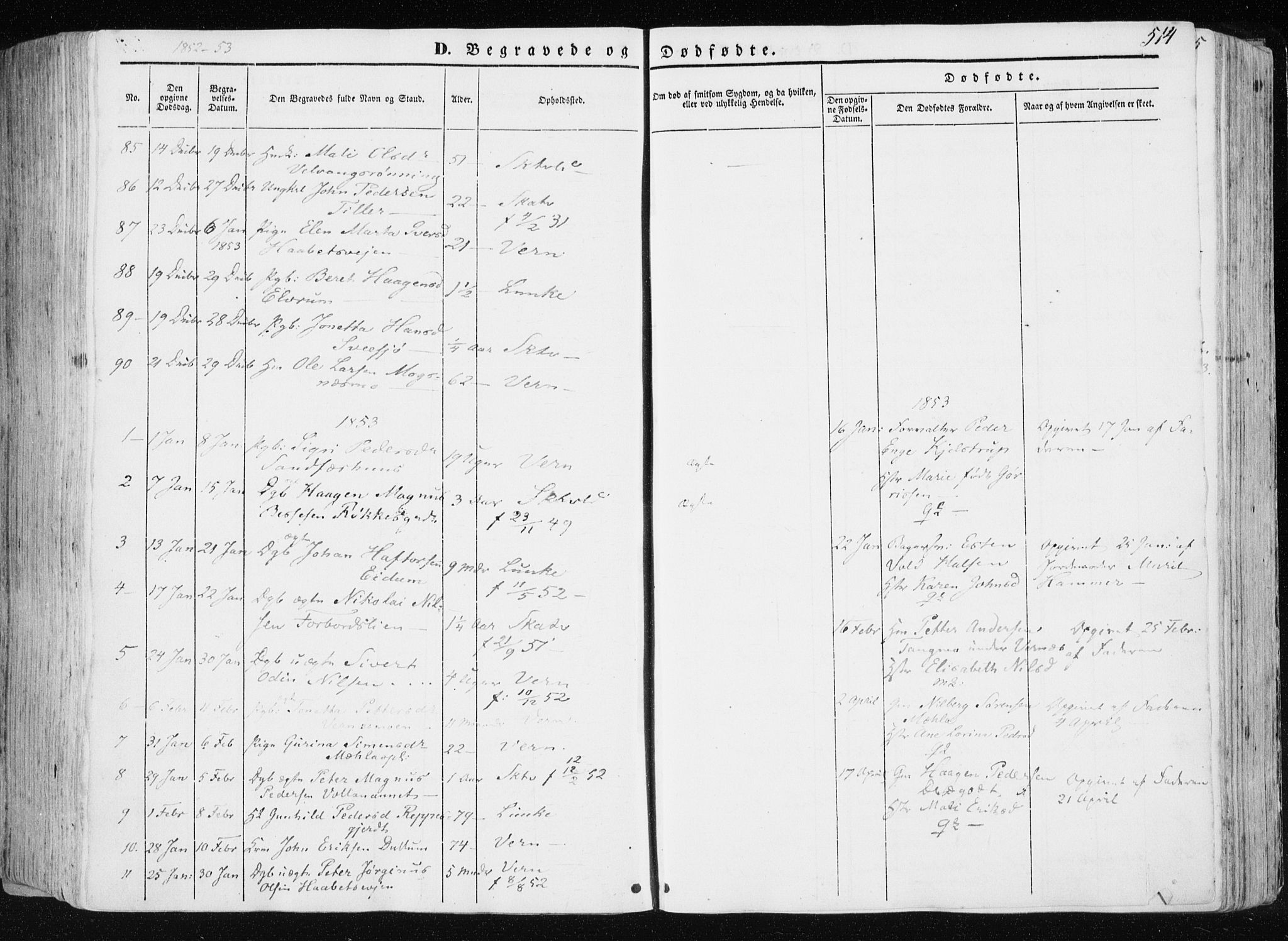 Ministerialprotokoller, klokkerbøker og fødselsregistre - Nord-Trøndelag, AV/SAT-A-1458/709/L0074: Parish register (official) no. 709A14, 1845-1858, p. 514