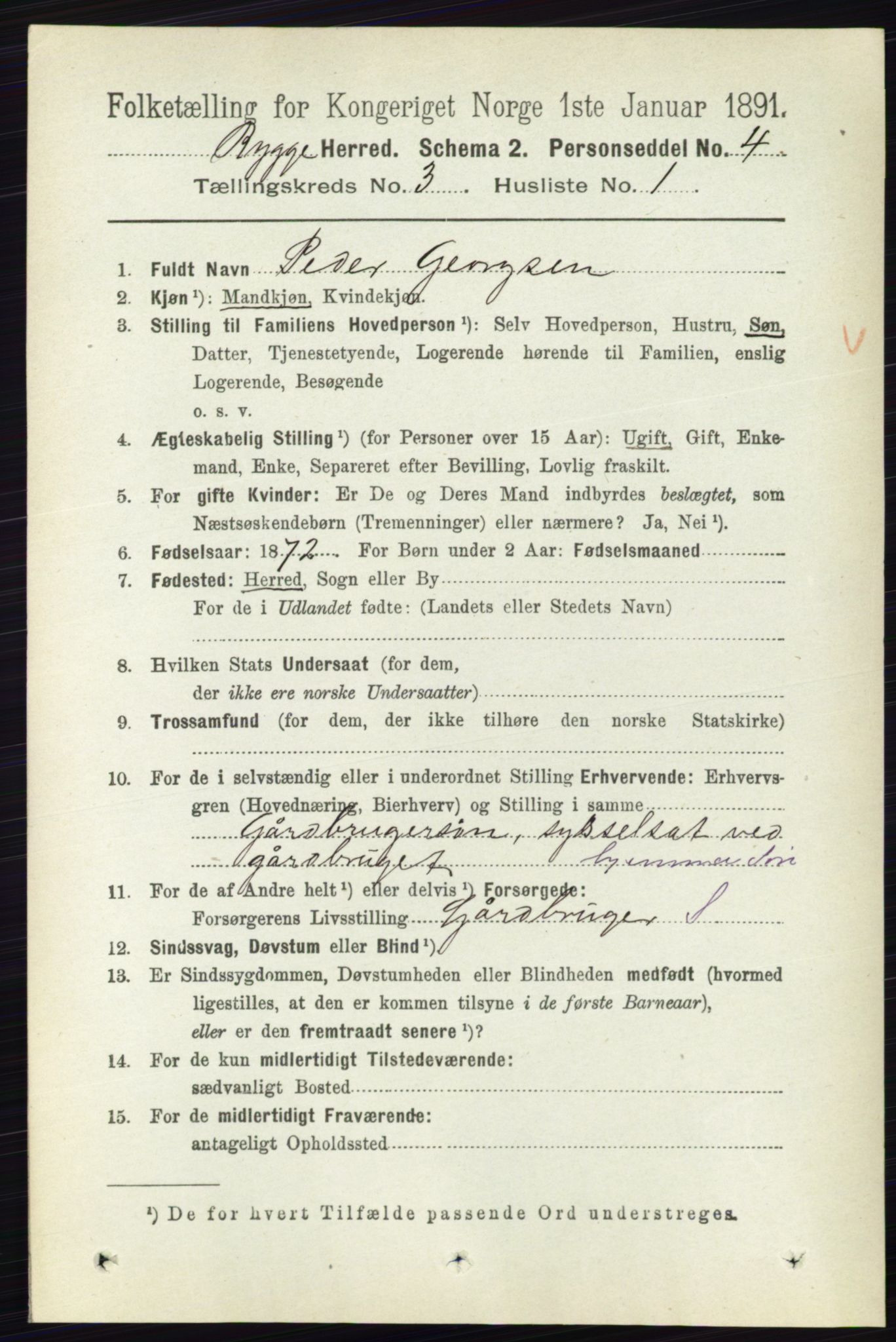 RA, 1891 census for 0136 Rygge, 1891, p. 1671