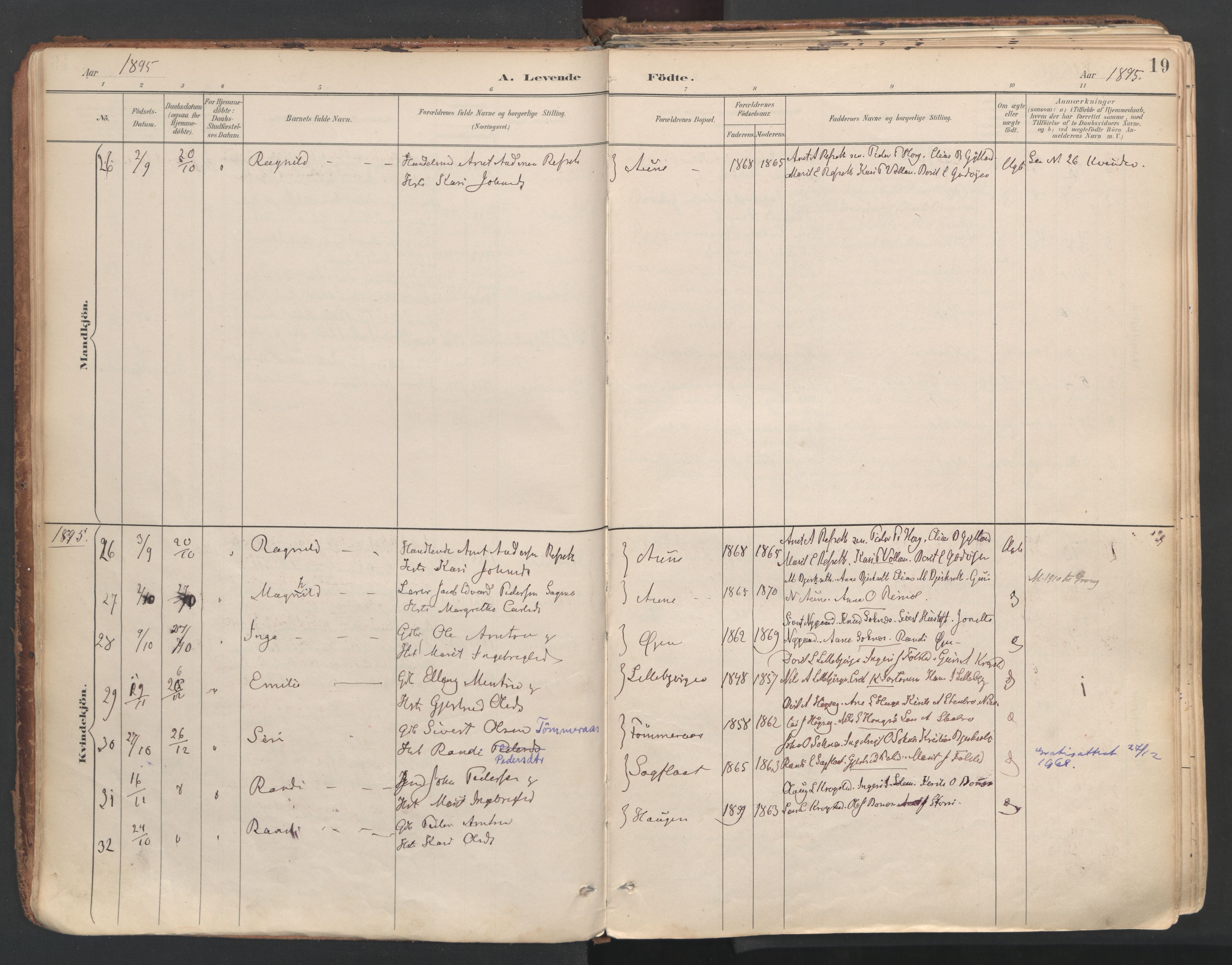 Ministerialprotokoller, klokkerbøker og fødselsregistre - Sør-Trøndelag, SAT/A-1456/687/L1004: Parish register (official) no. 687A10, 1891-1923, p. 19