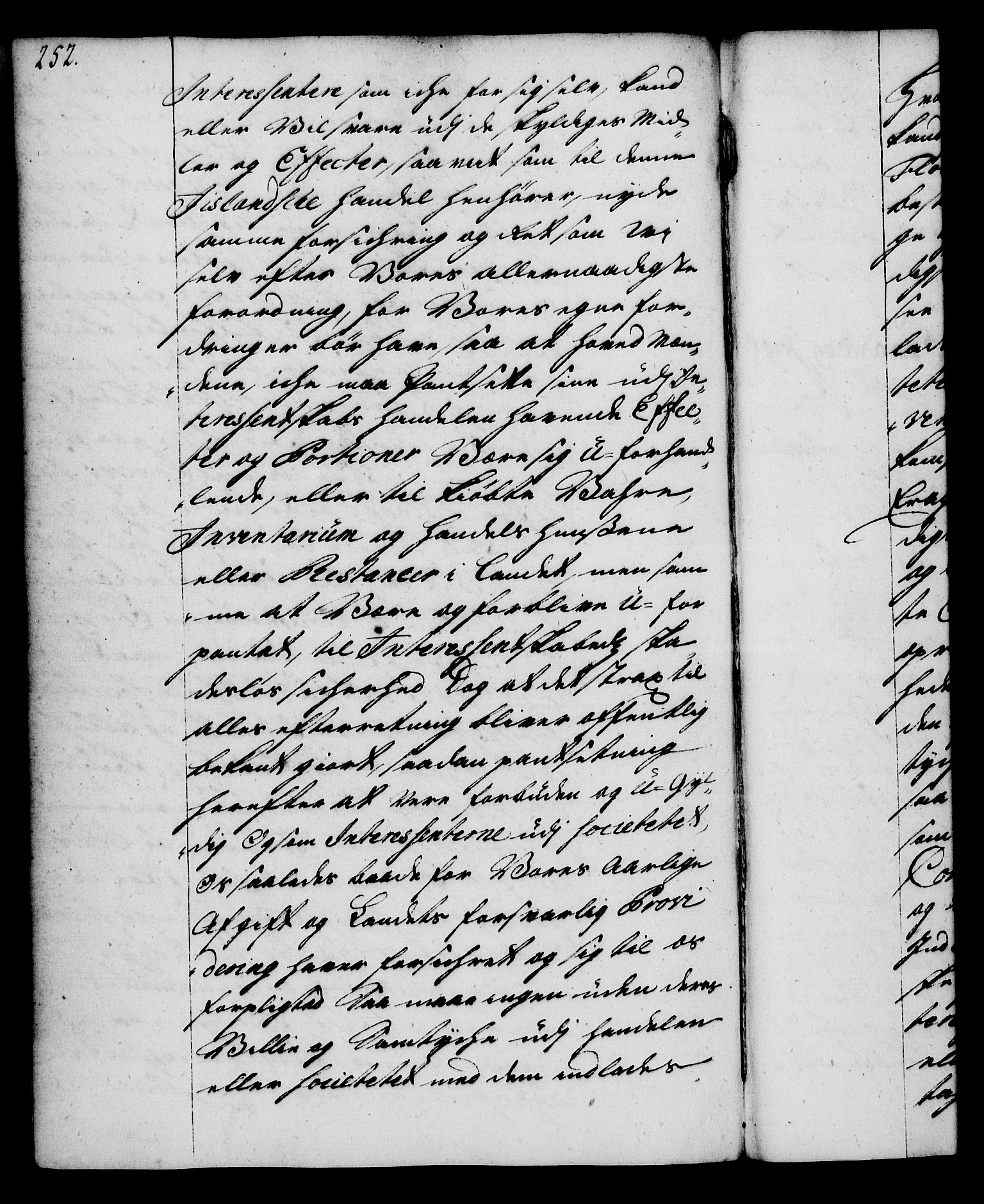 Rentekammeret, Kammerkanselliet, RA/EA-3111/G/Gg/Gga/L0004: Norsk ekspedisjonsprotokoll med register (merket RK 53.4), 1734-1741, p. 252