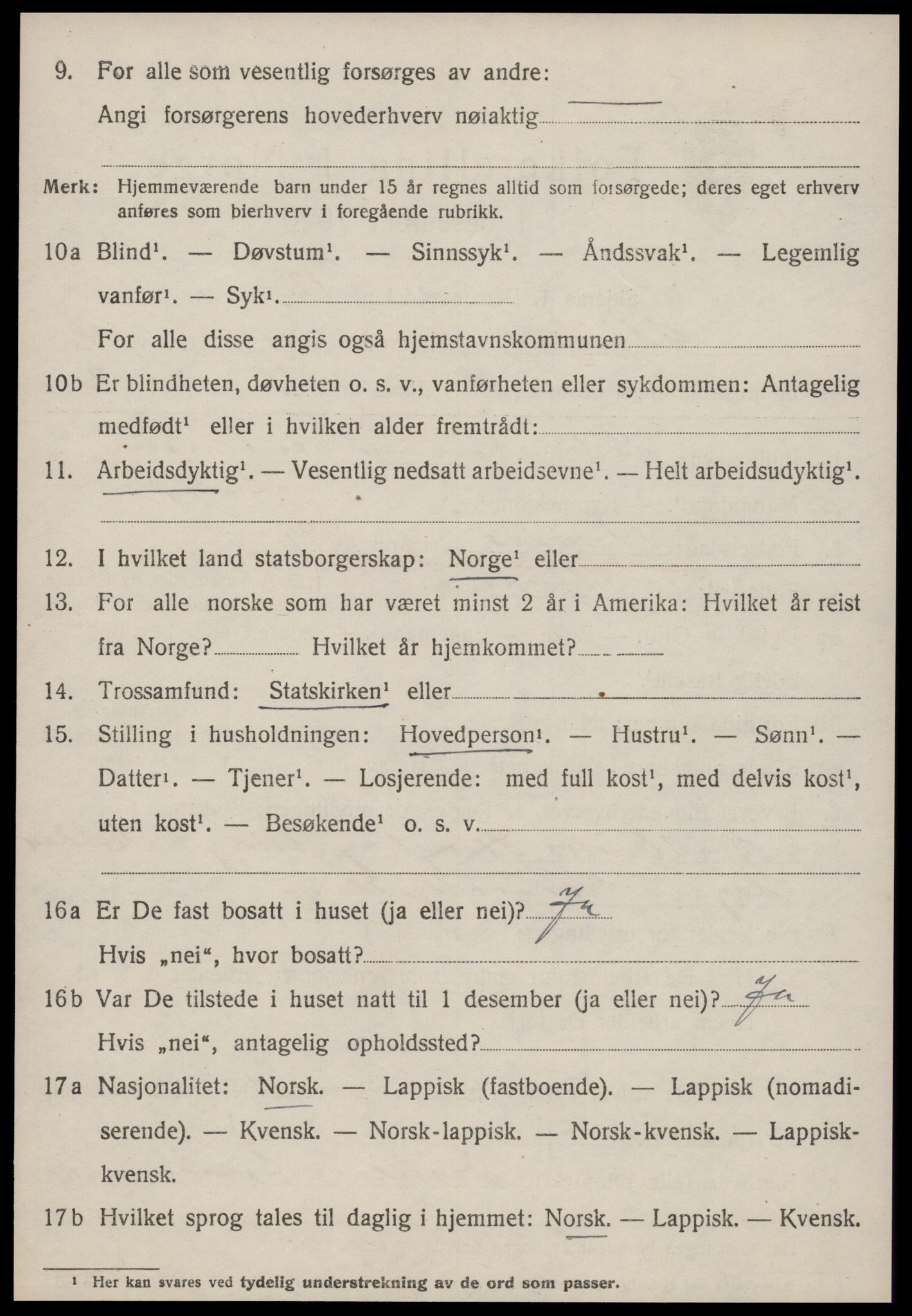 SAT, 1920 census for Stjørna, 1920, p. 3487