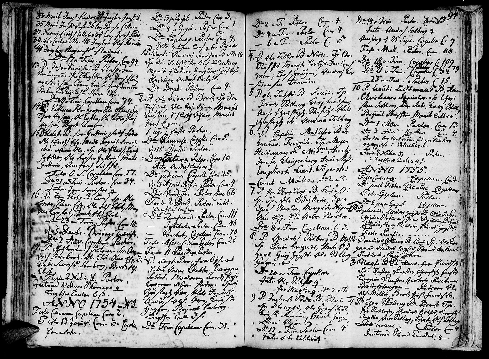 Ministerialprotokoller, klokkerbøker og fødselsregistre - Sør-Trøndelag, SAT/A-1456/691/L1059: Parish register (official) no. 691A01 /3, 1740-1767, p. 94