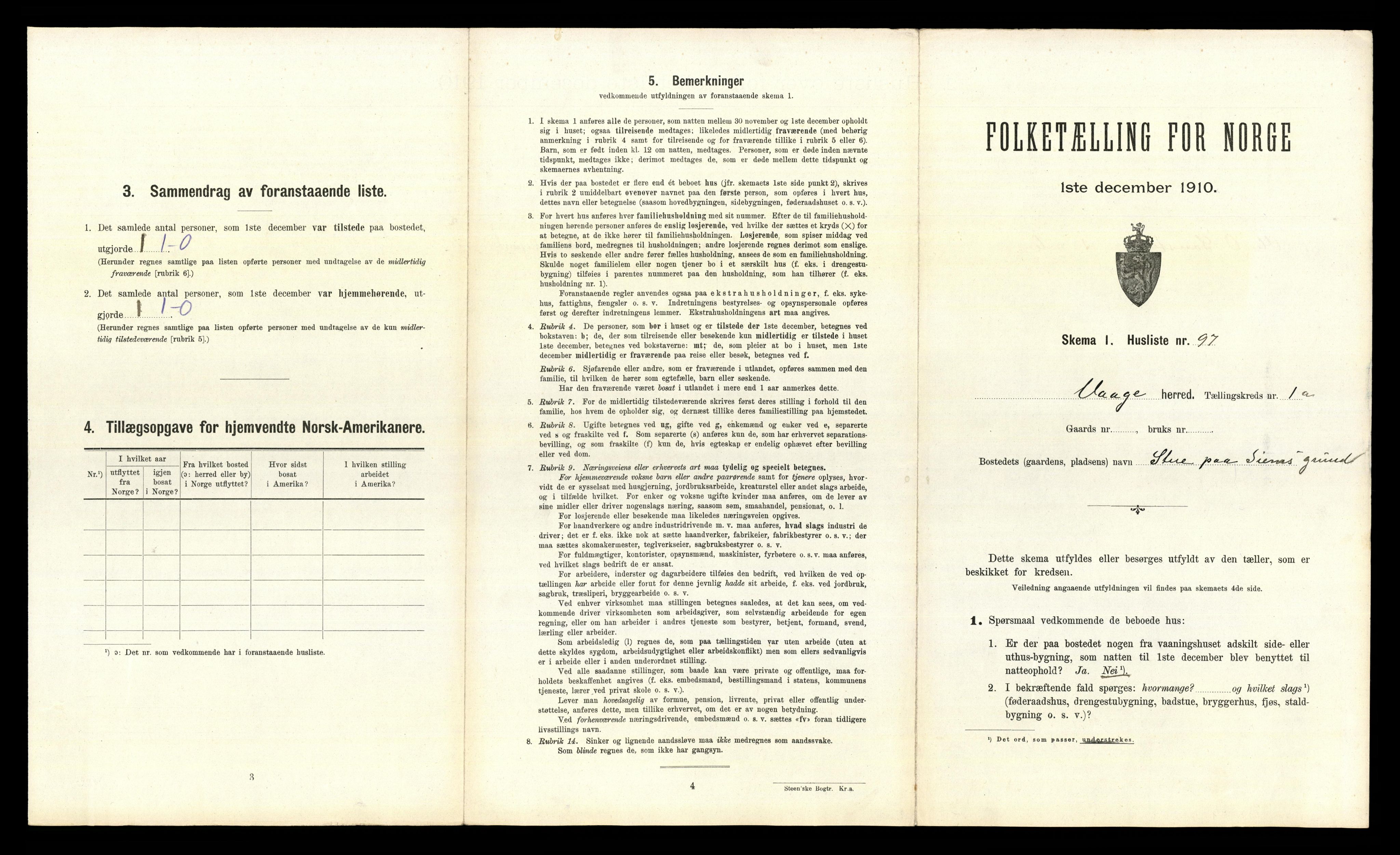 RA, 1910 census for Vågå, 1910, p. 221