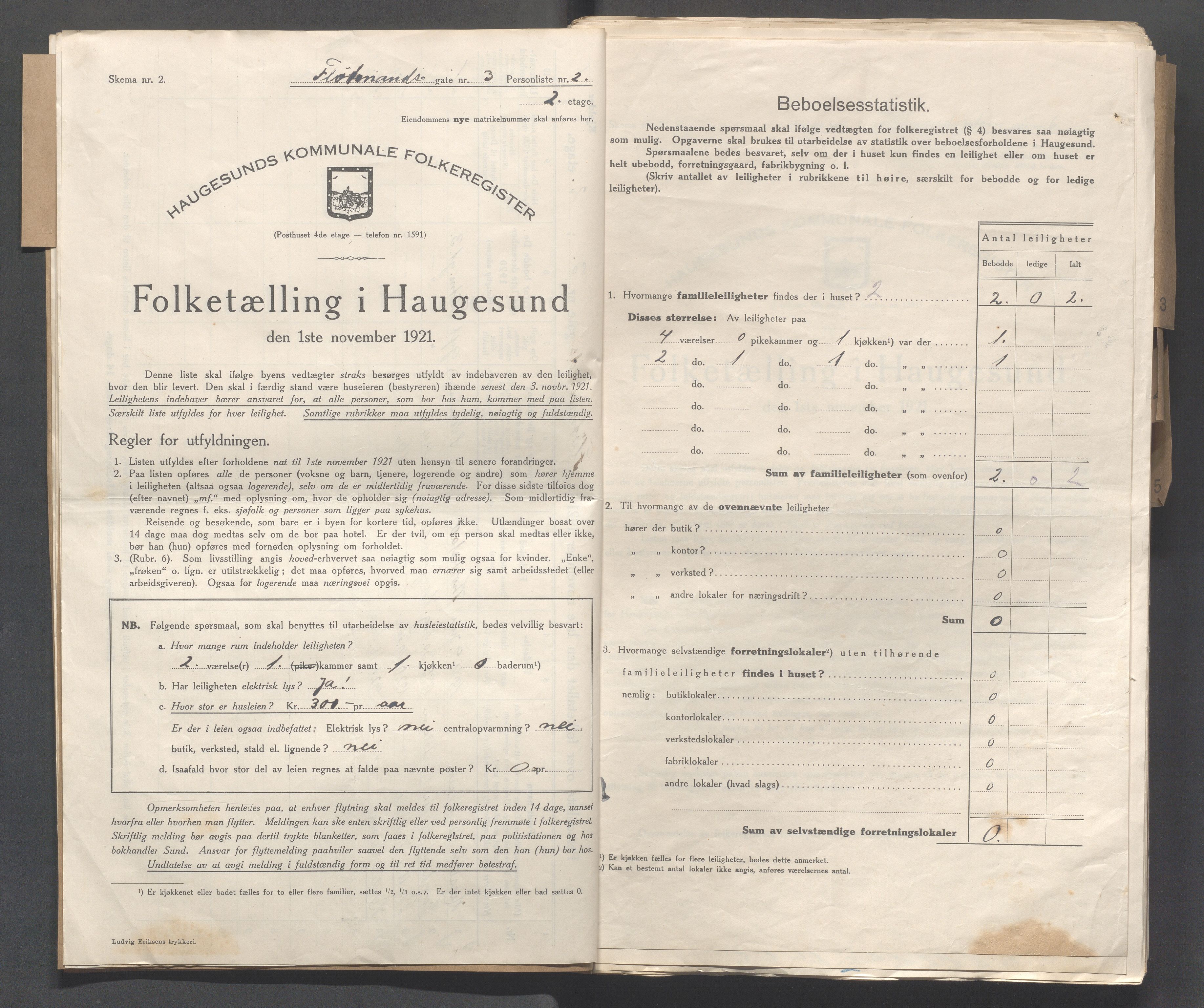 IKAR, Local census 1.11.1921 for Haugesund, 1921, p. 6655