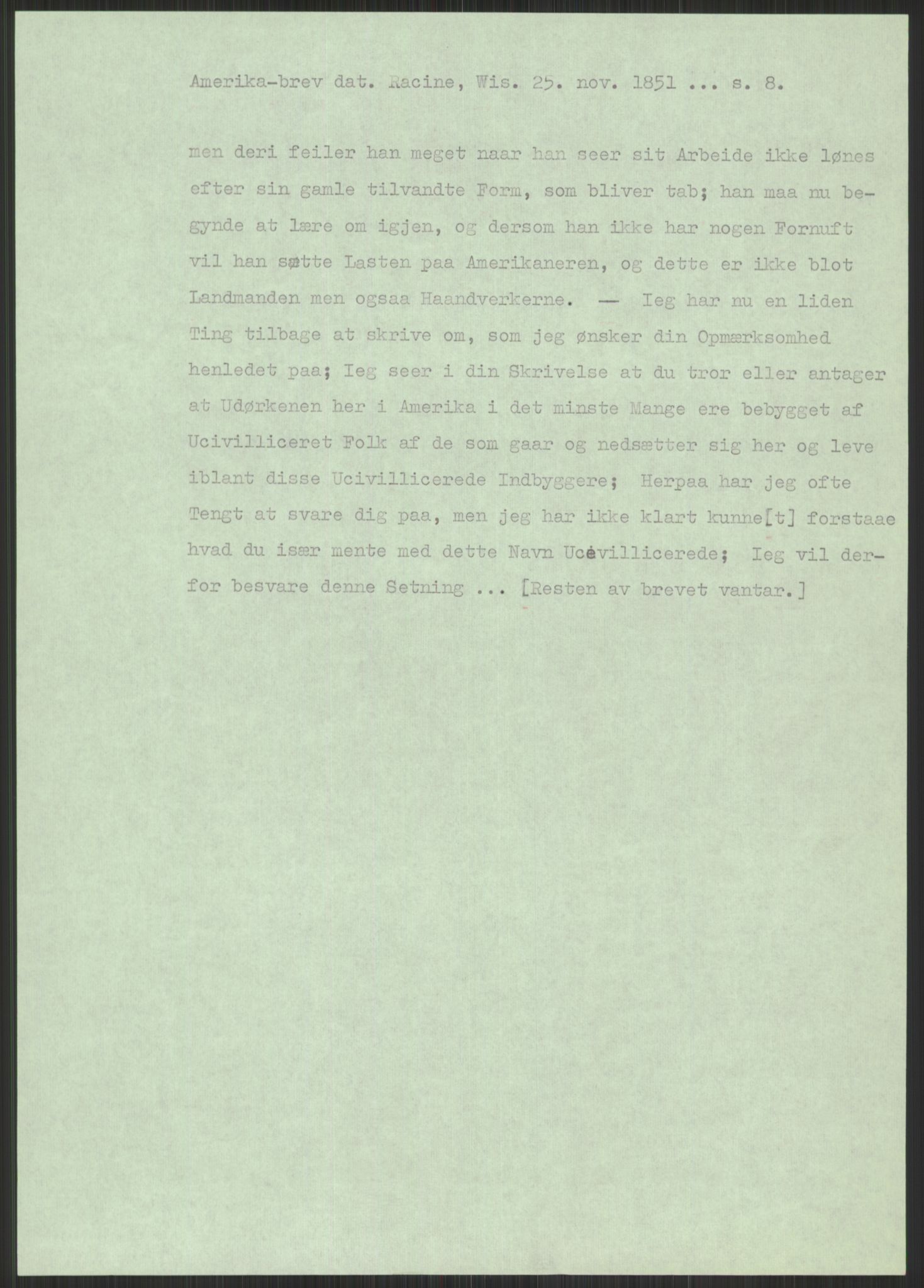 Samlinger til kildeutgivelse, Amerikabrevene, RA/EA-4057/F/L0014: Innlån fra Oppland: Nyberg - Slettahaugen, 1838-1914, p. 765