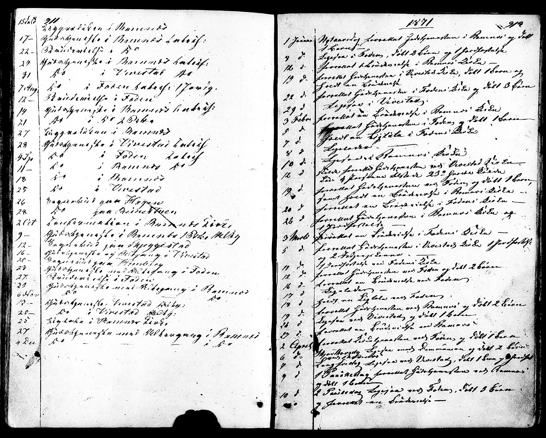 Ramnes kirkebøker, SAKO/A-314/F/Fa/L0006: Parish register (official) no. I 6, 1862-1877, p. 911-912