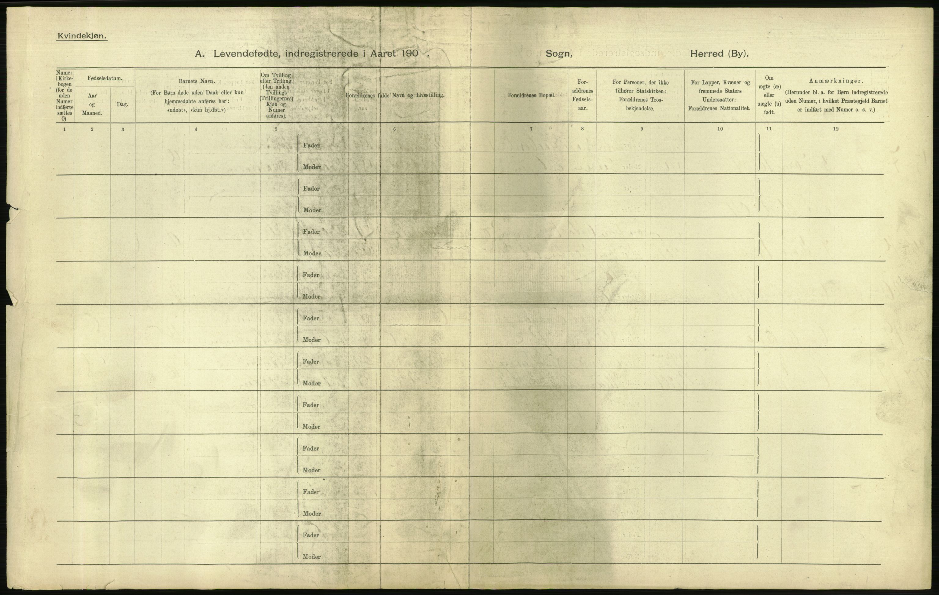 Statistisk sentralbyrå, Sosiodemografiske emner, Befolkning, AV/RA-S-2228/D/Df/Dfa/Dfab/L0003: Kristiania: Fødte, 1904, p. 682