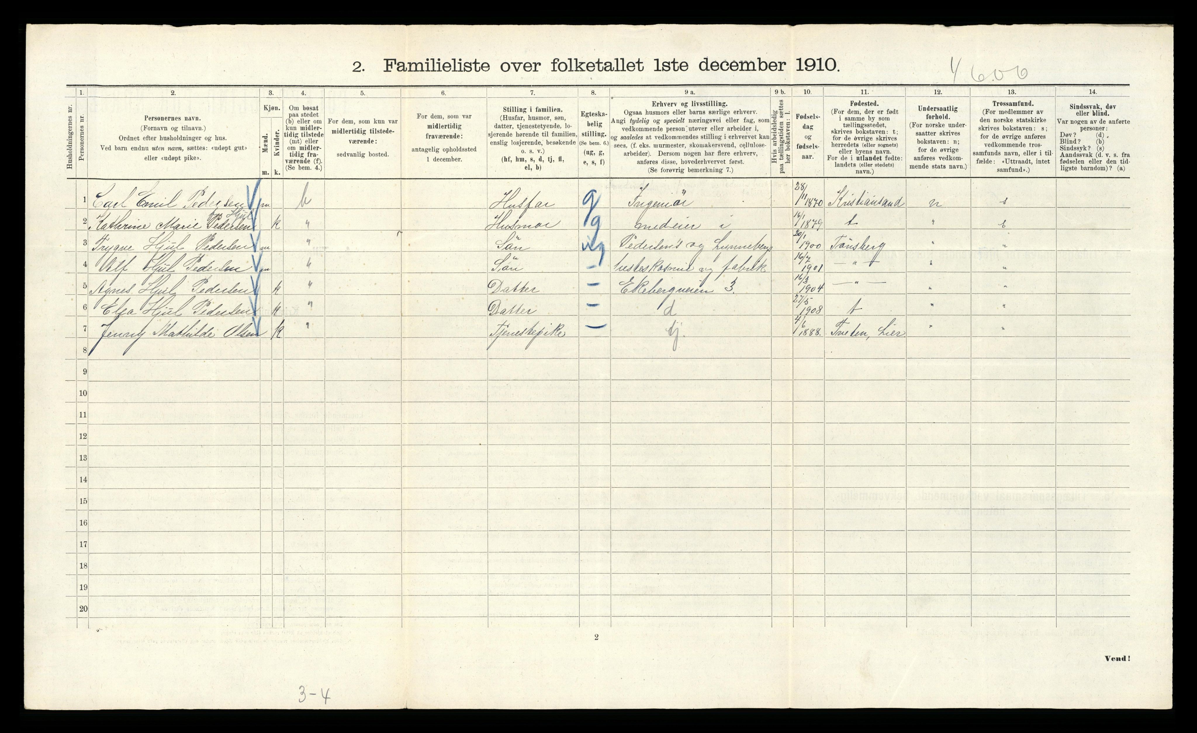 RA, 1910 census for Kristiania, 1910, p. 47744