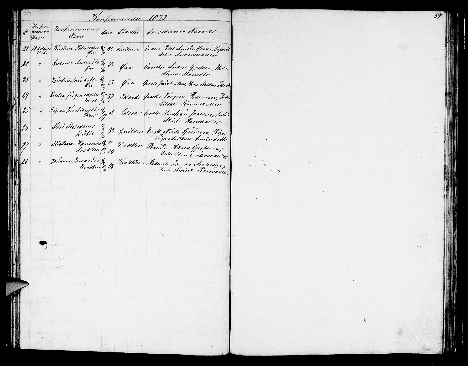 Hyllestad sokneprestembete, AV/SAB-A-80401: Parish register (copy) no. C 1, 1853-1873, p. 57