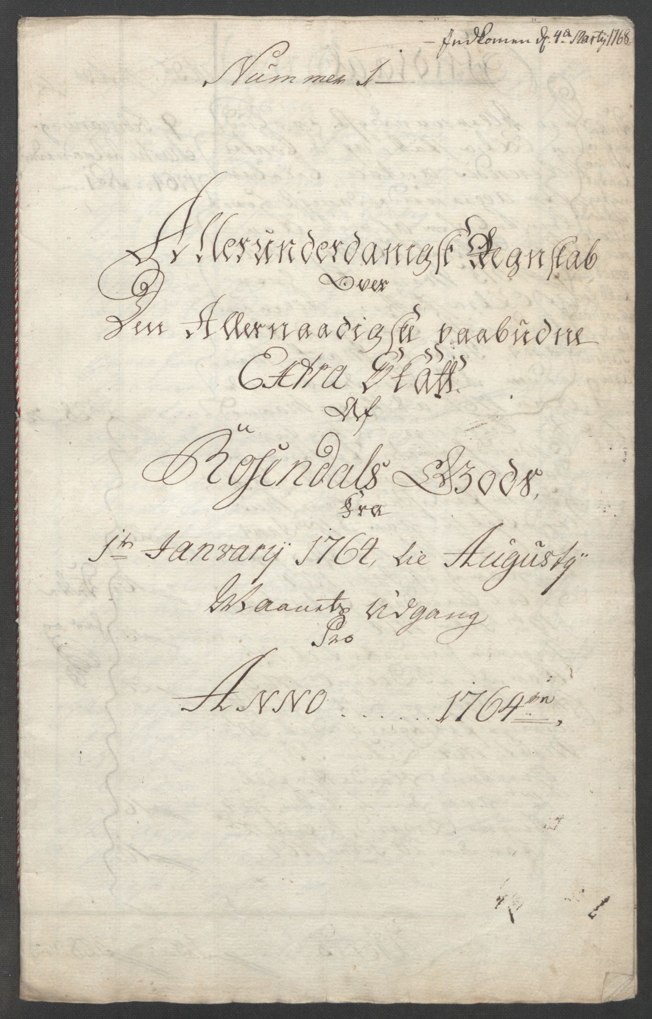 Rentekammeret inntil 1814, Reviderte regnskaper, Fogderegnskap, RA/EA-4092/R49/L3157: Ekstraskatten Rosendal Baroni, 1762-1772, p. 64
