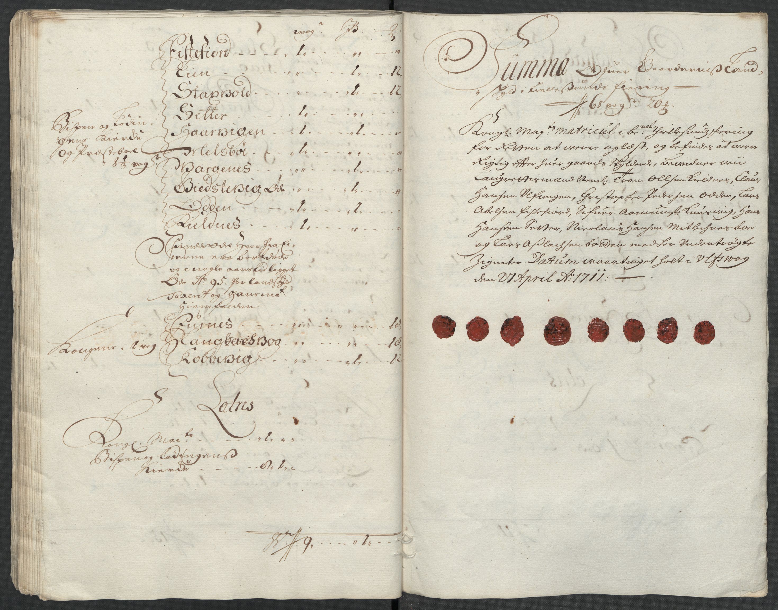 Rentekammeret inntil 1814, Reviderte regnskaper, Fogderegnskap, AV/RA-EA-4092/R66/L4582: Fogderegnskap Salten, 1711-1712, p. 57