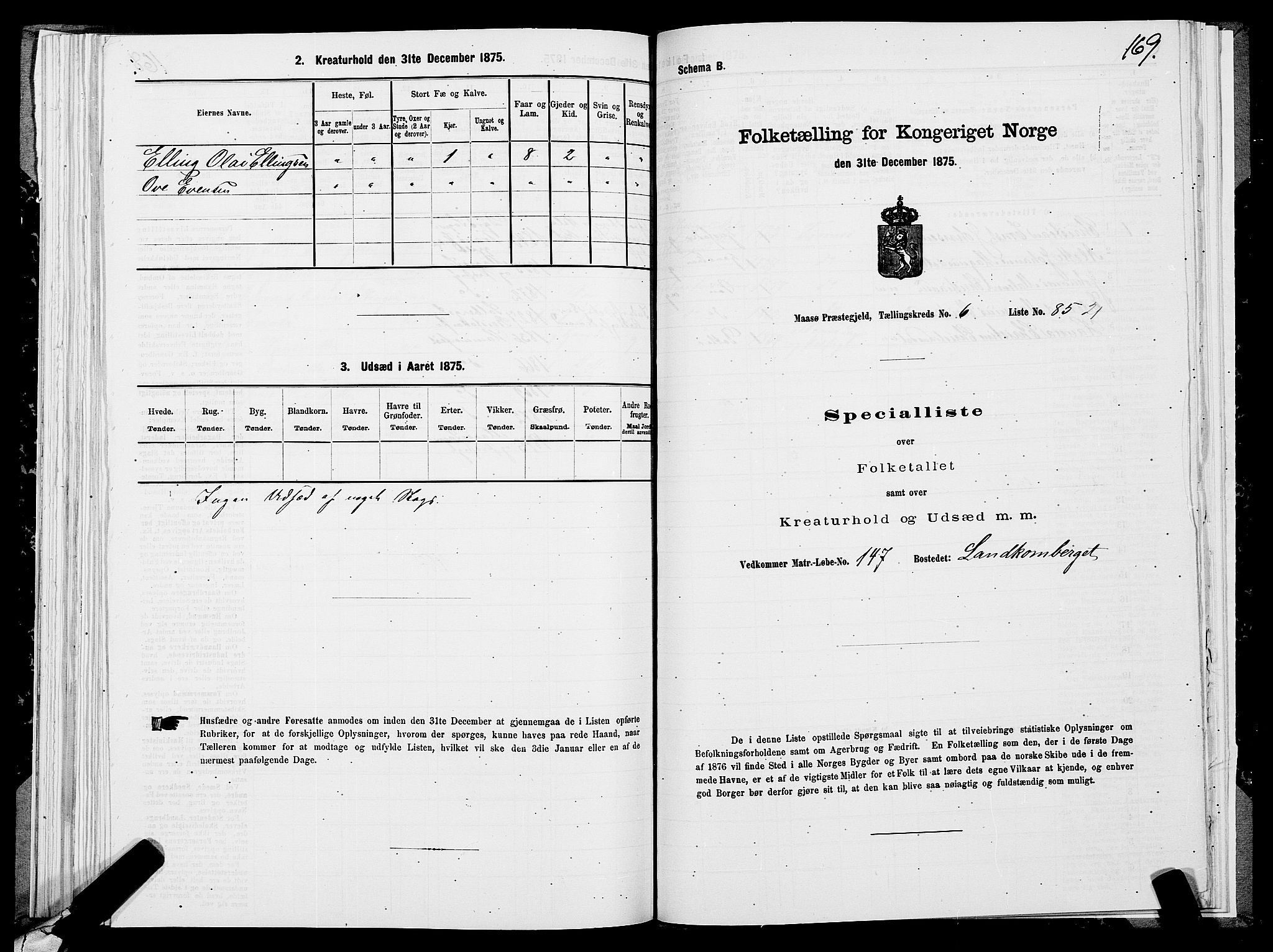 SATØ, 1875 census for 2018P Måsøy, 1875, p. 1169