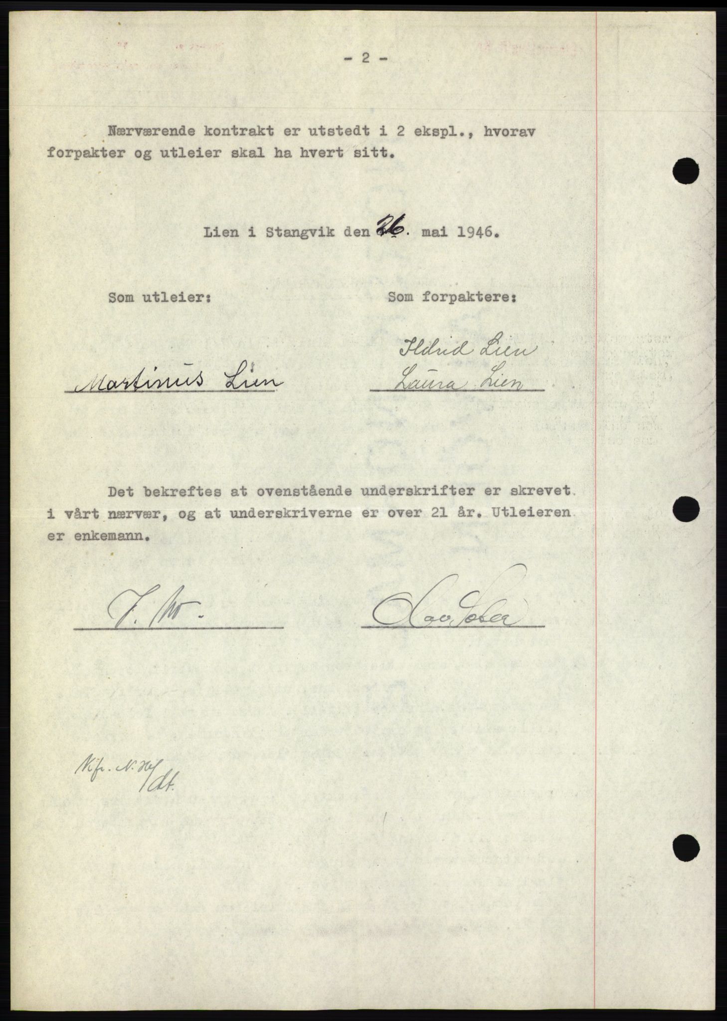 Nordmøre sorenskriveri, AV/SAT-A-4132/1/2/2Ca: Mortgage book no. B94, 1946-1946, Diary no: : 1152/1946