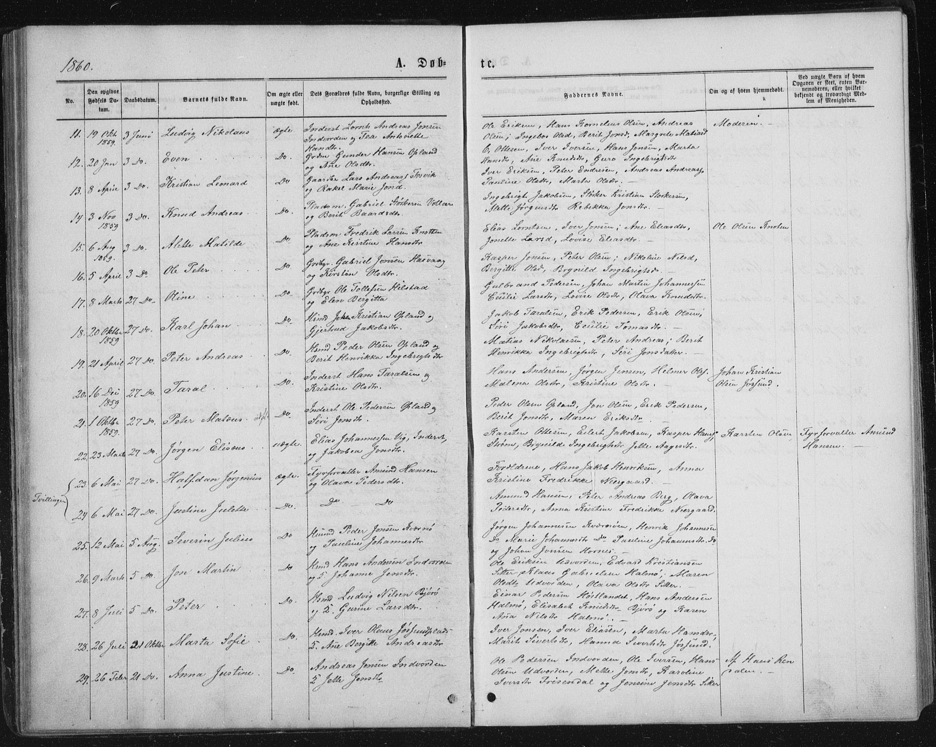 Ministerialprotokoller, klokkerbøker og fødselsregistre - Nord-Trøndelag, AV/SAT-A-1458/771/L0595: Parish register (official) no. 771A02, 1840-1869