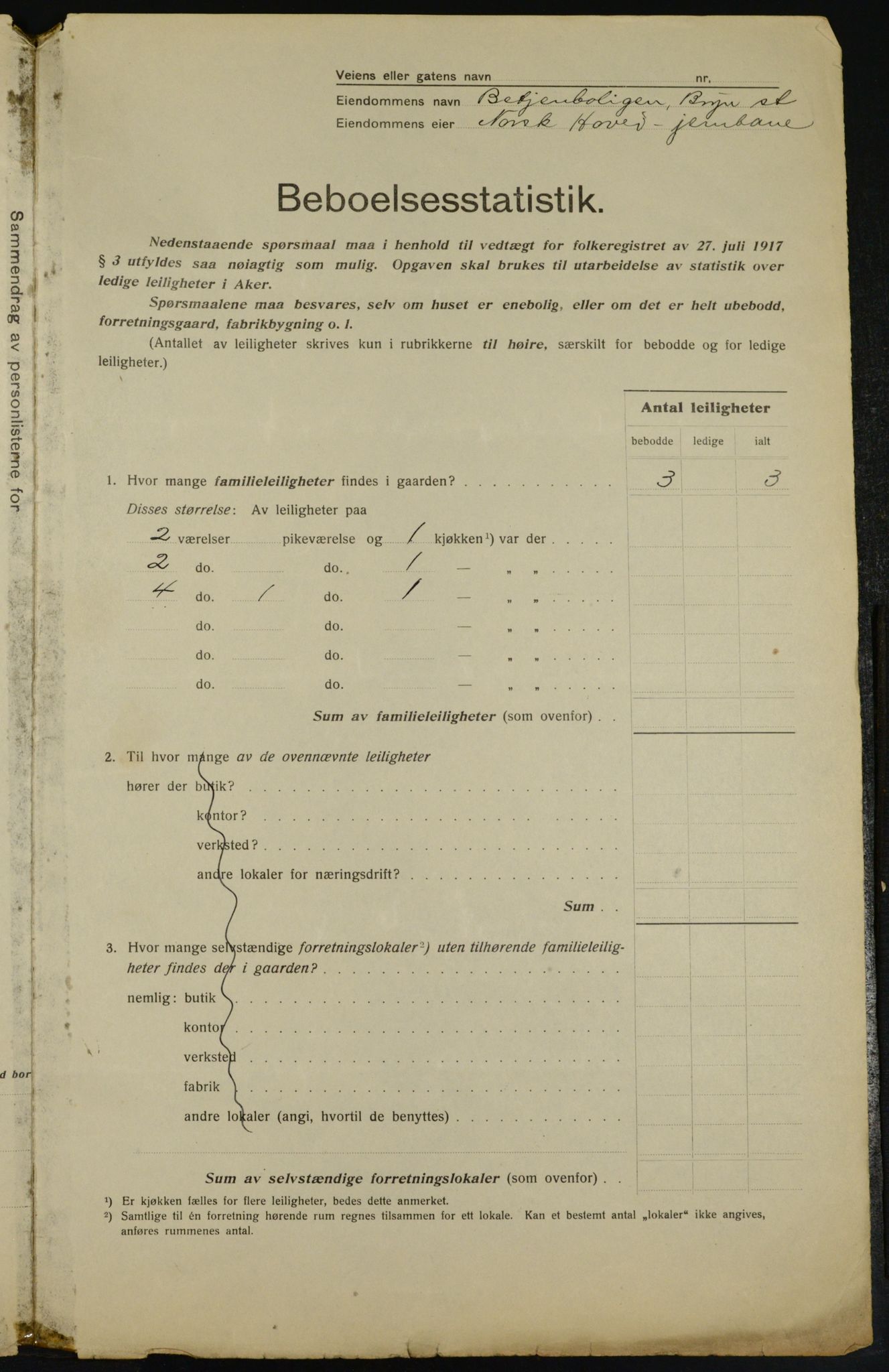 OBA, Municipal Census 1917 for Aker, 1917, p. 23824