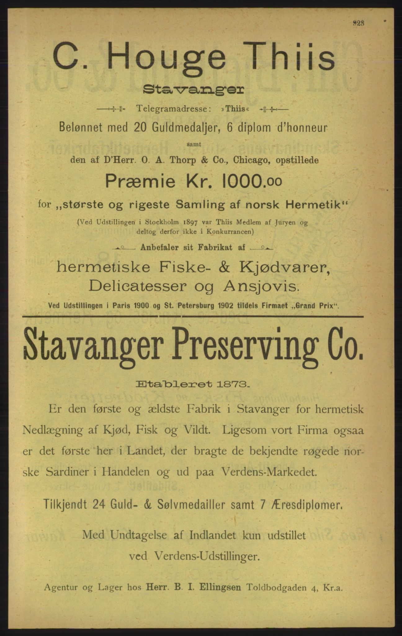 Kristiania/Oslo adressebok, PUBL/-, 1906, p. 923