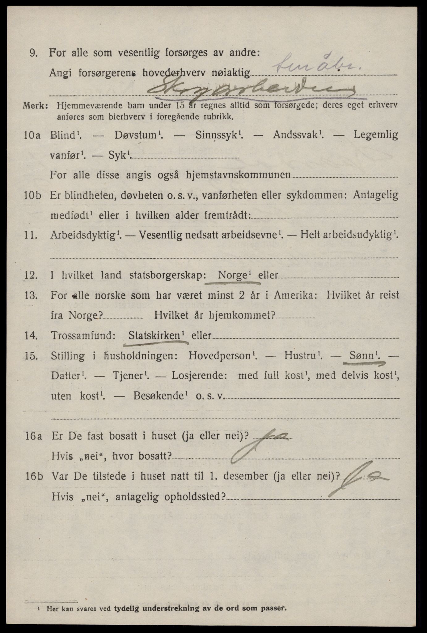 SAKO, 1920 census for Lårdal, 1920, p. 1186